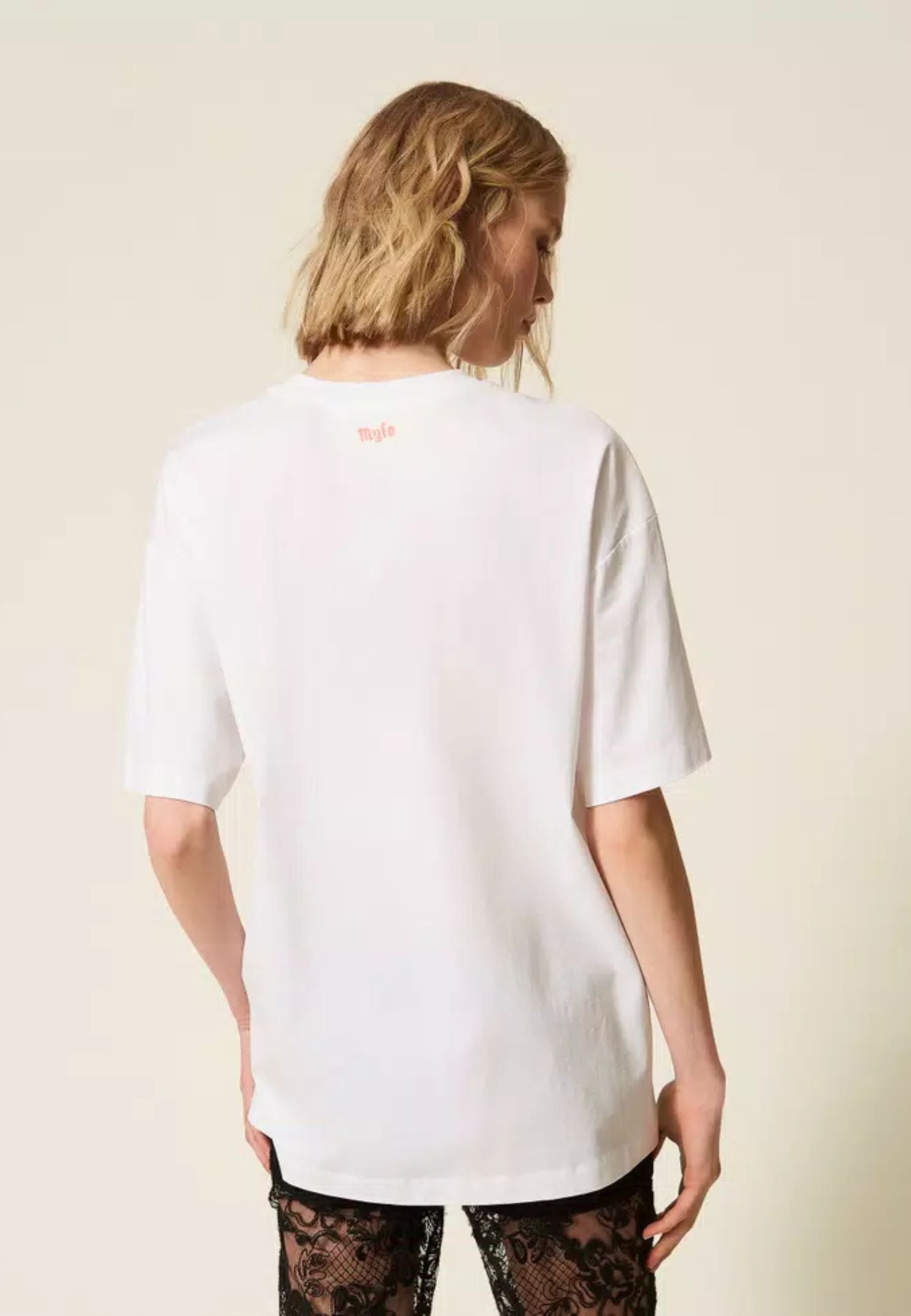 T-shirt Over Twinset Actitude x Myfo - stampa "Papers Bulldog" 