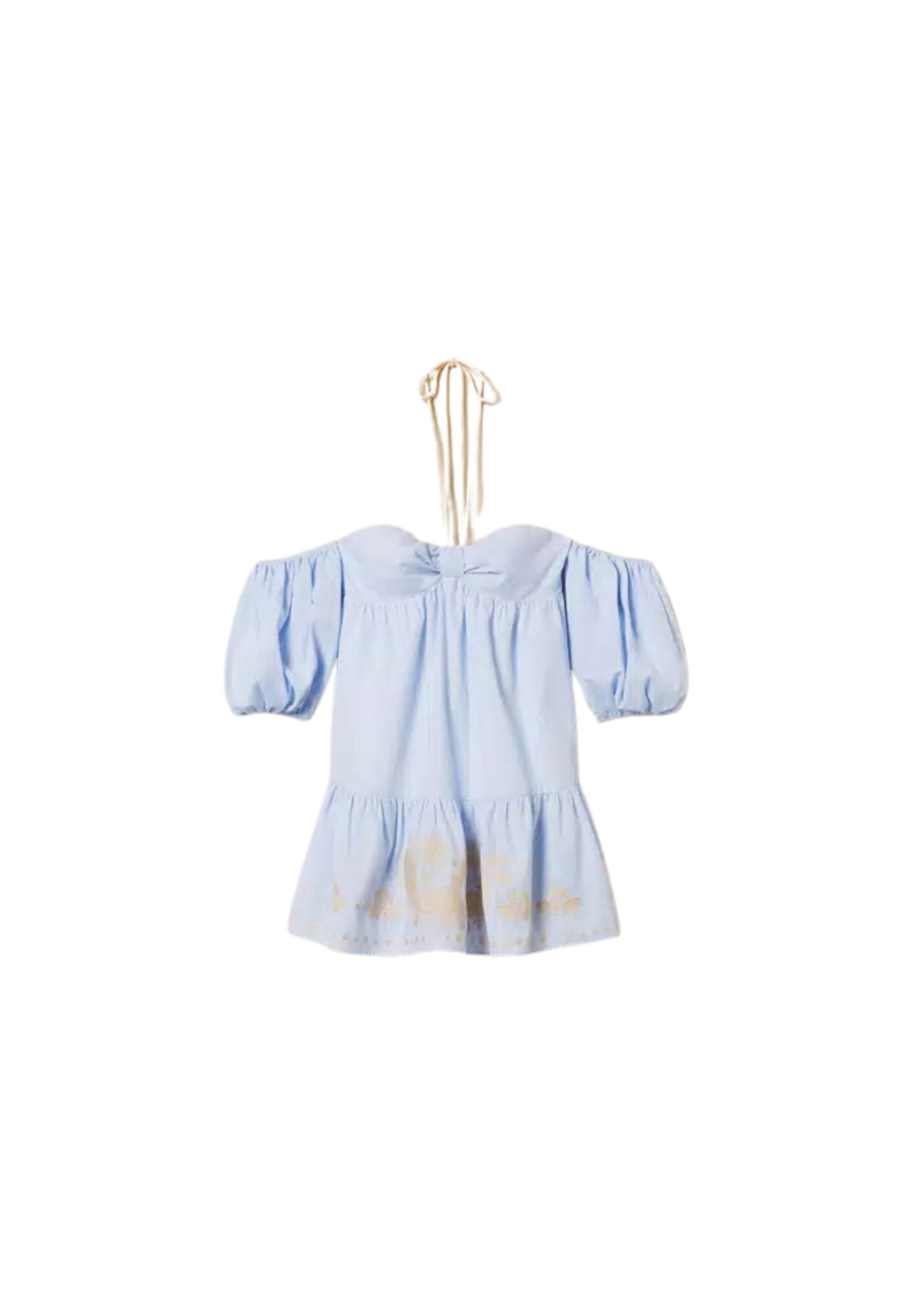 Abito corto off-shoulder a righe con ricamo - Actitude 