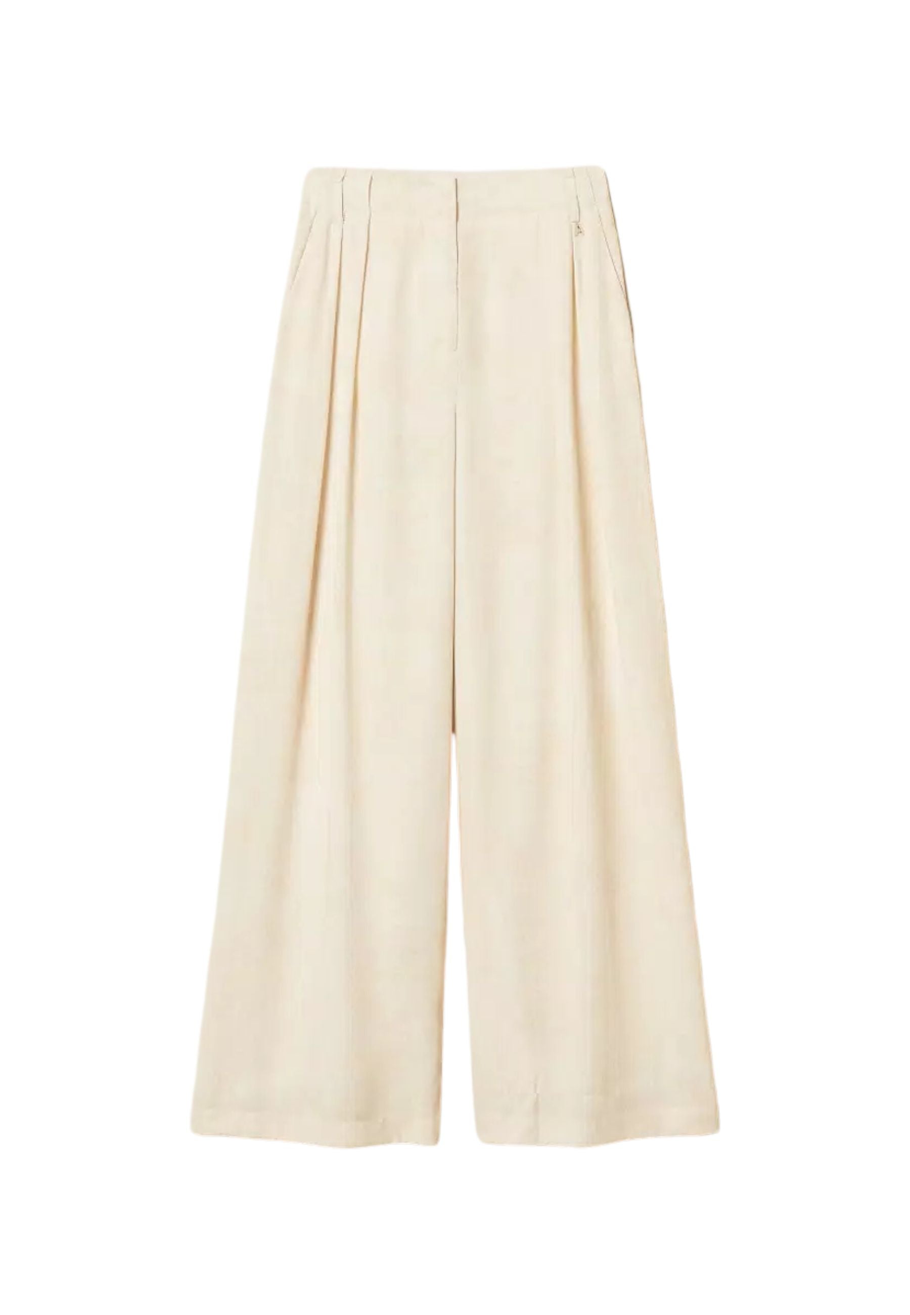 Actitude Pantaloni Palazzo in TENCEL™ con Stampa Dégradé - Beige 
