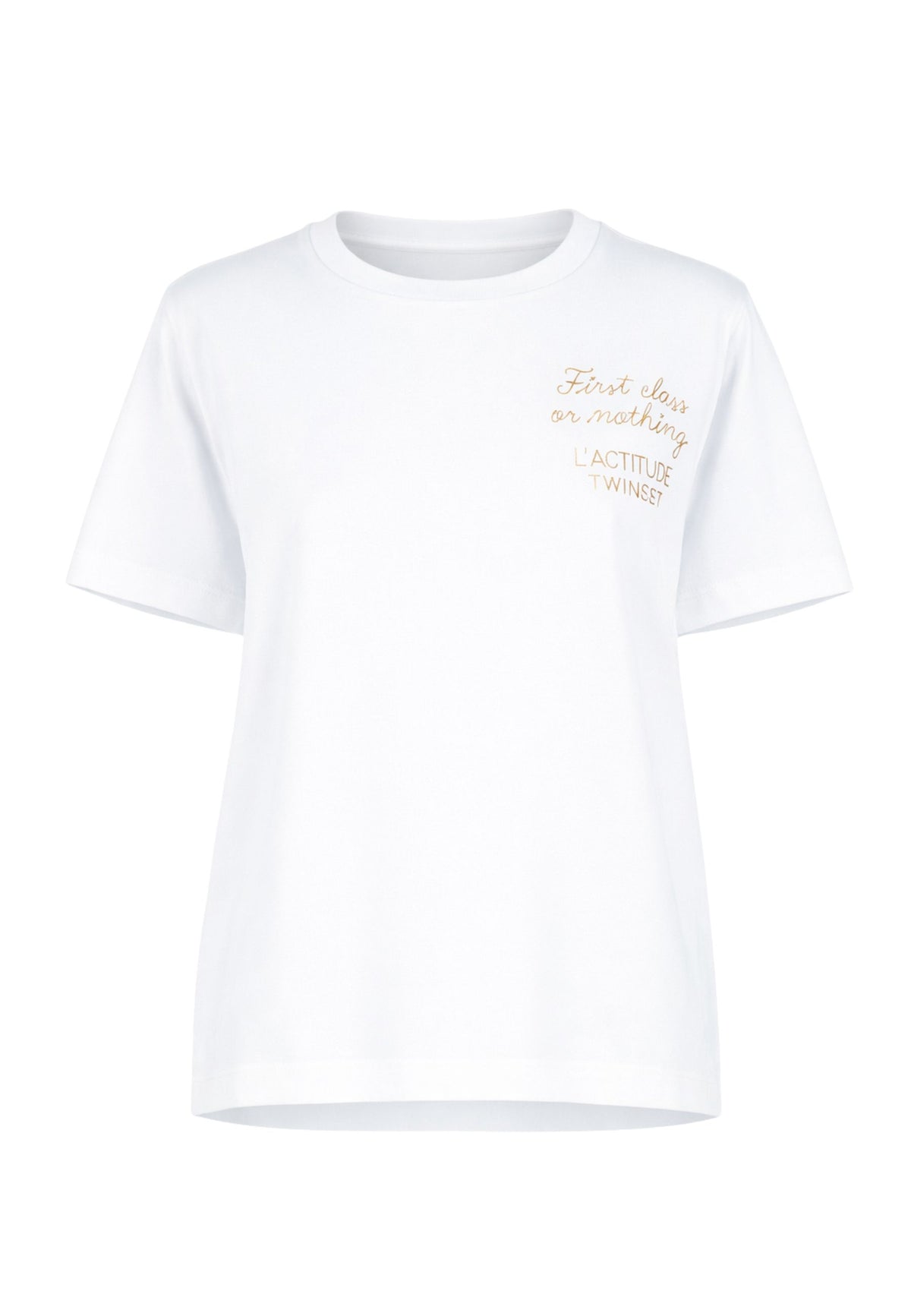 Twinset Actitude T-shirt con Stampa Lettering - Bianco 