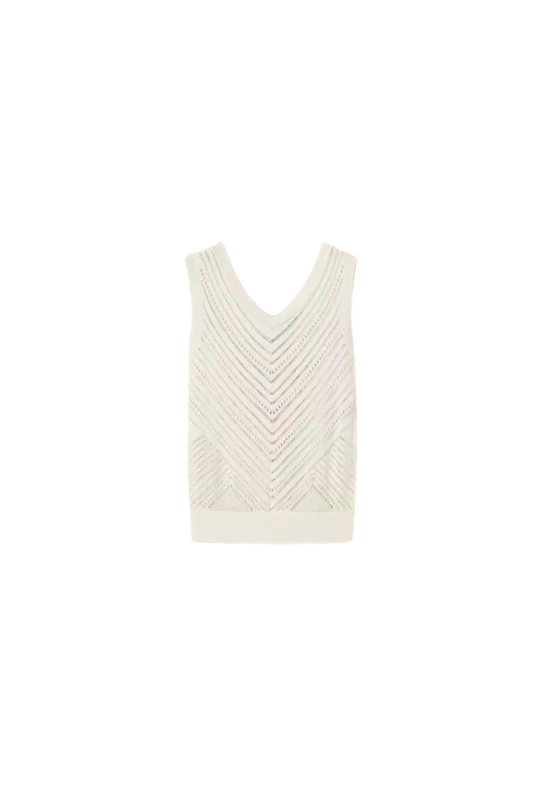 Actitude Top in Maglia Chevron in Misto Viscosa 