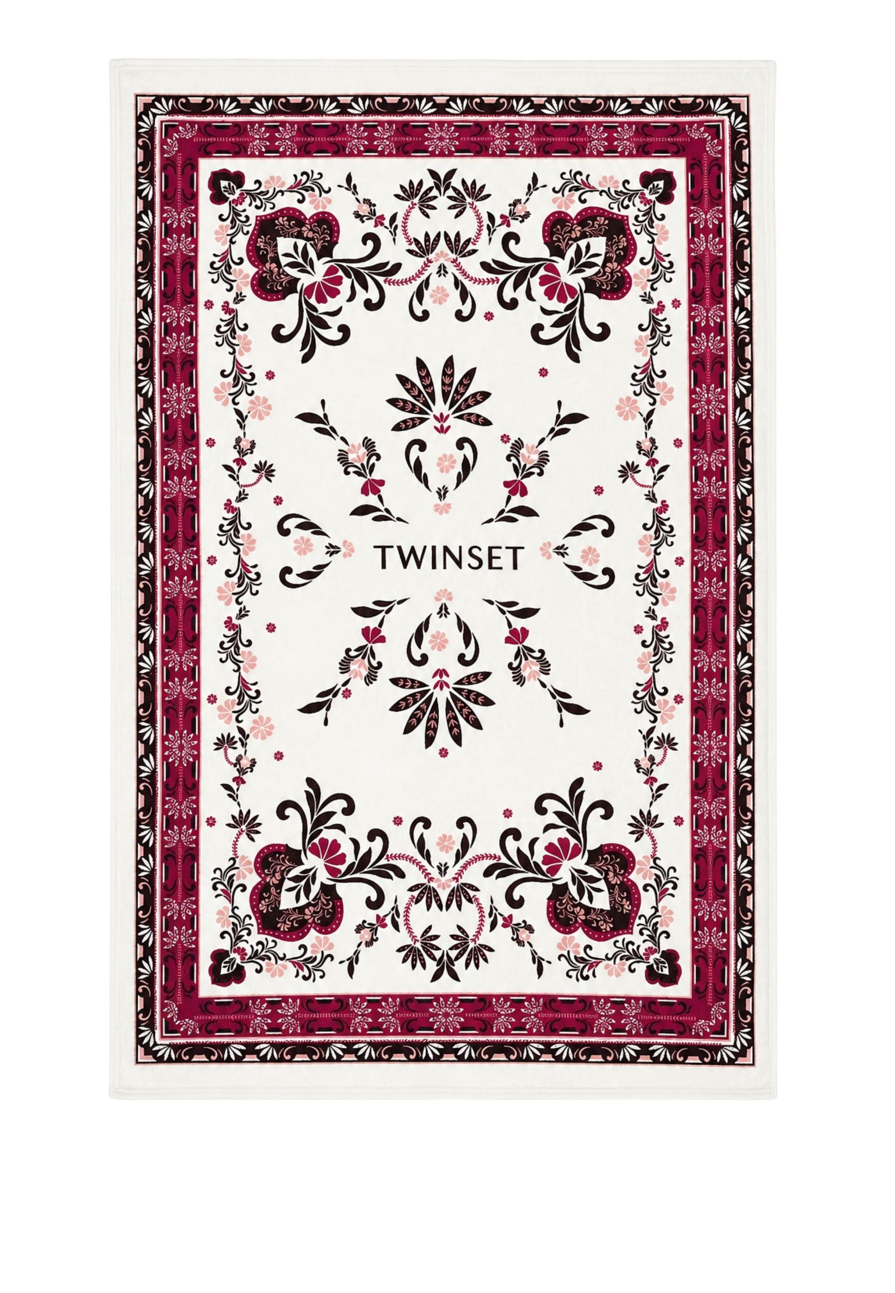 Telo Mare Twinset in Spugna di Cotone con Stampa Foulard 