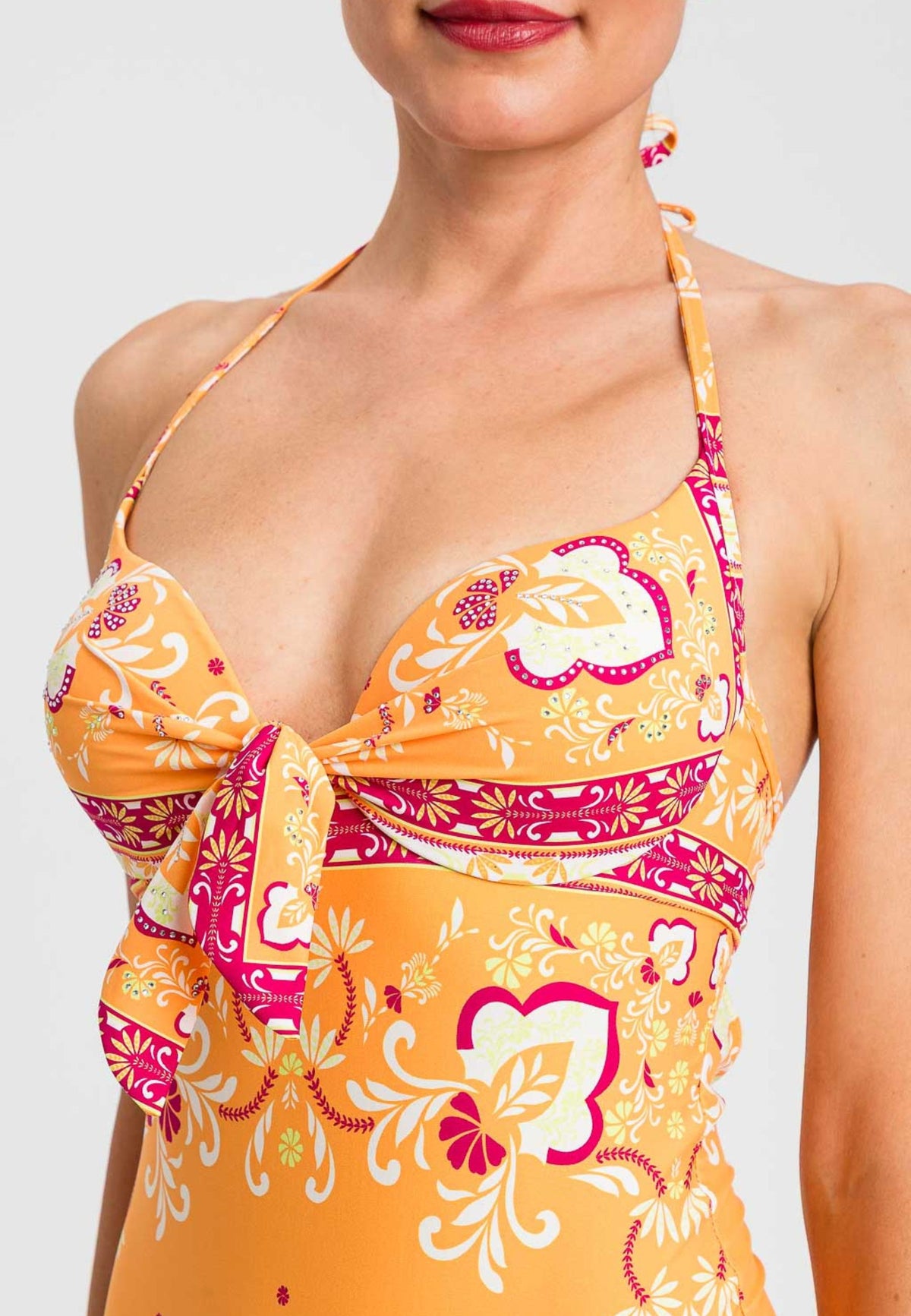 Costume Intero Twinset Fantasia Arancio Multicolor 