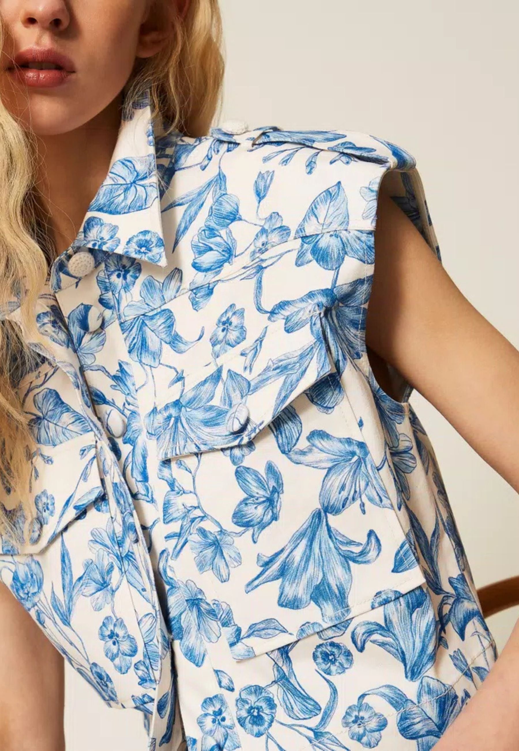 Gilet Corto Actitude Toile de Jouy Donna 