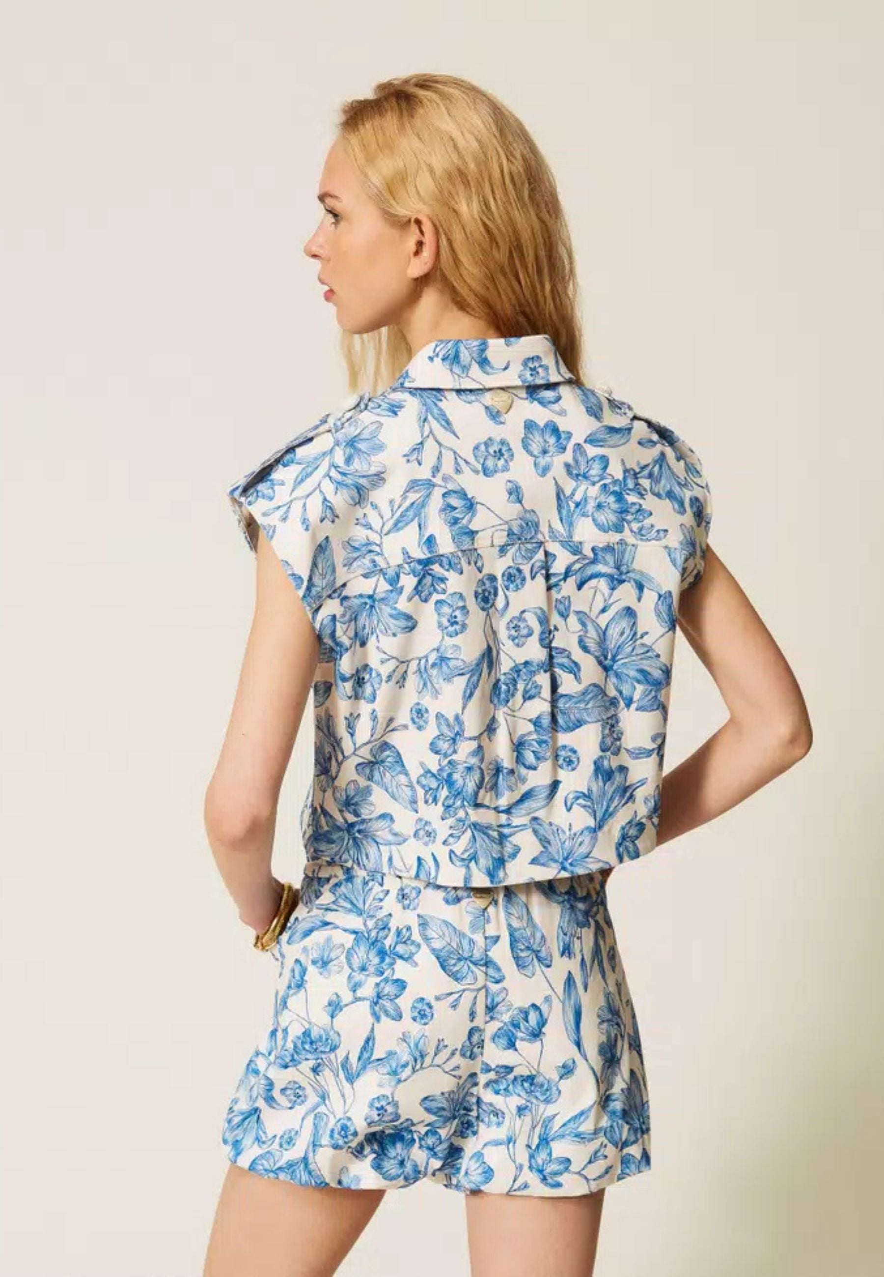 Gilet Corto Actitude Toile de Jouy Donna 