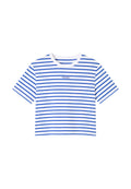 Twinset Blue Striped T-shirt with Embroidered Logo