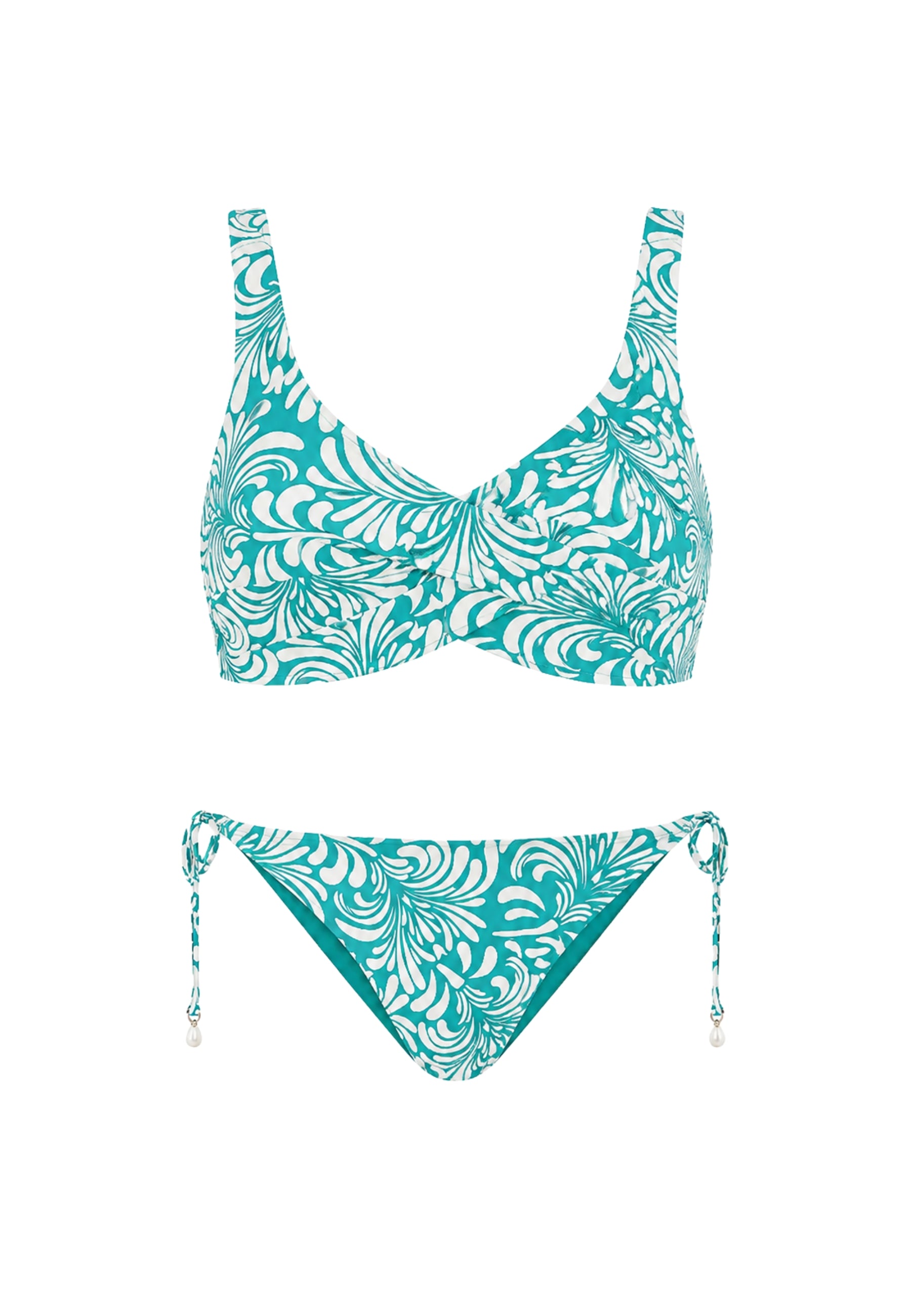 Twinset Bikini Donna Botanical Light Emerald / Bianco Vaniglia 
