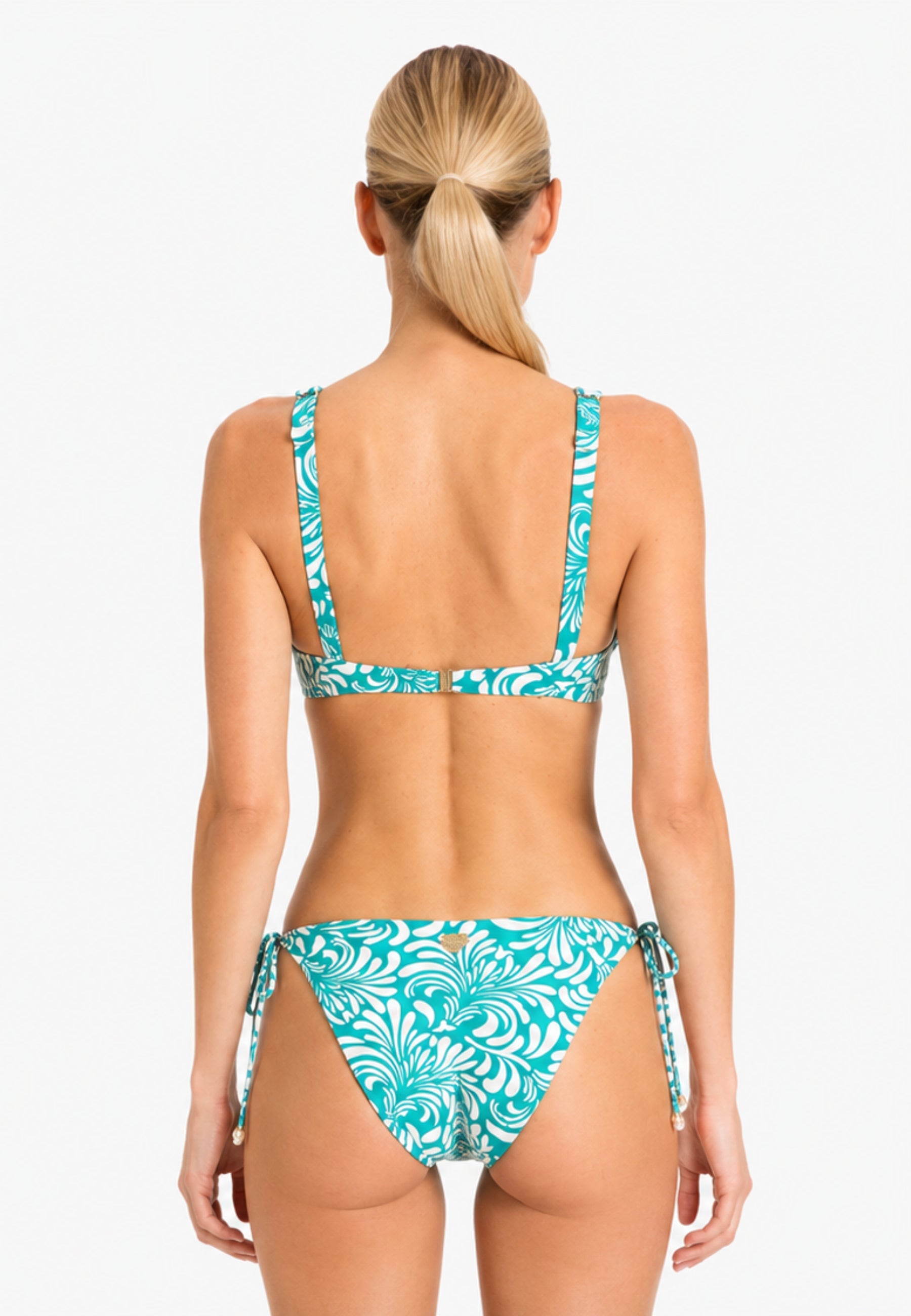 Twinset Bikini Donna Botanical Light Emerald / Bianco Vaniglia 
