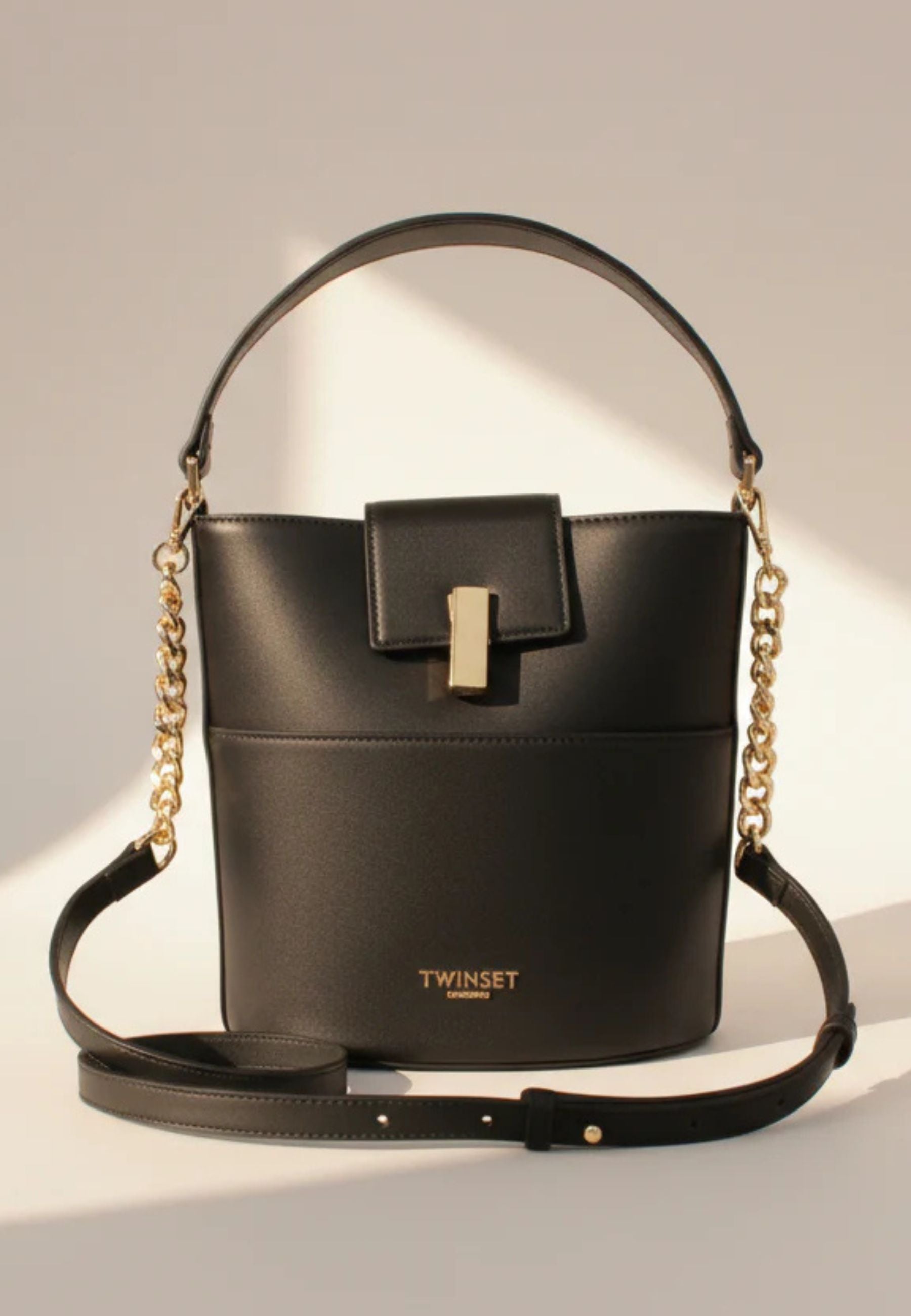 Twinset - Secchiello in ecopelle con tracolla 