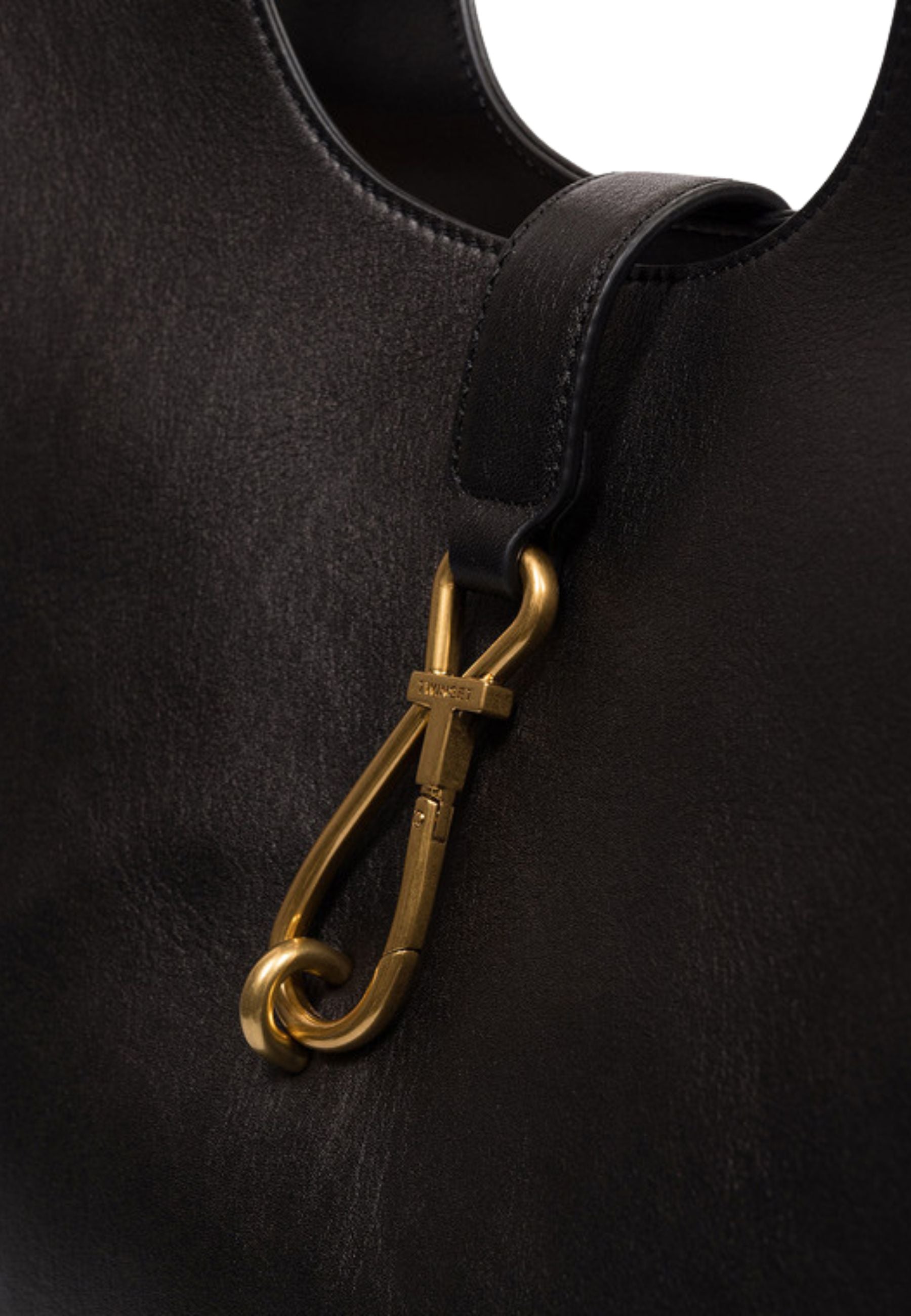 Borsa Tote Grande in Vera Pelle con Chiusura a Moschettone 