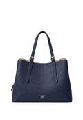 Twinset Borsa Tote Effetto Pelle Martellata Blu