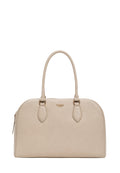 Beige Korbtasche in Lederoptik