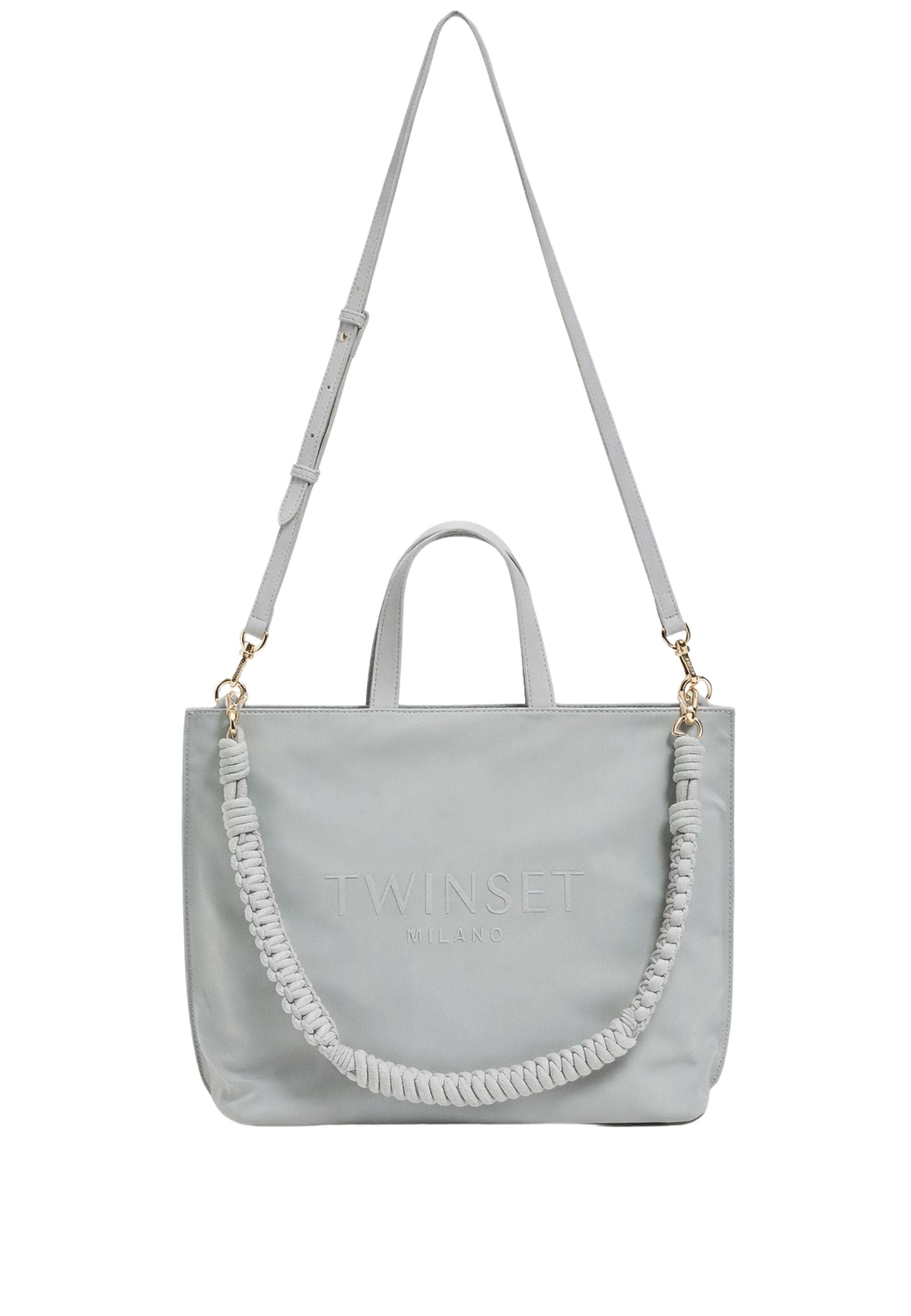 Borsa shopper con logo Twinset 