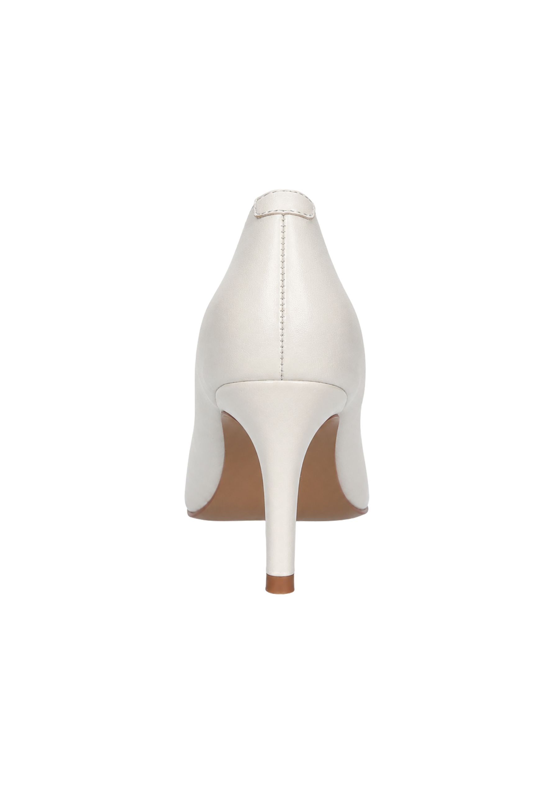 Décolleté medie in pelle con logo in metallo 