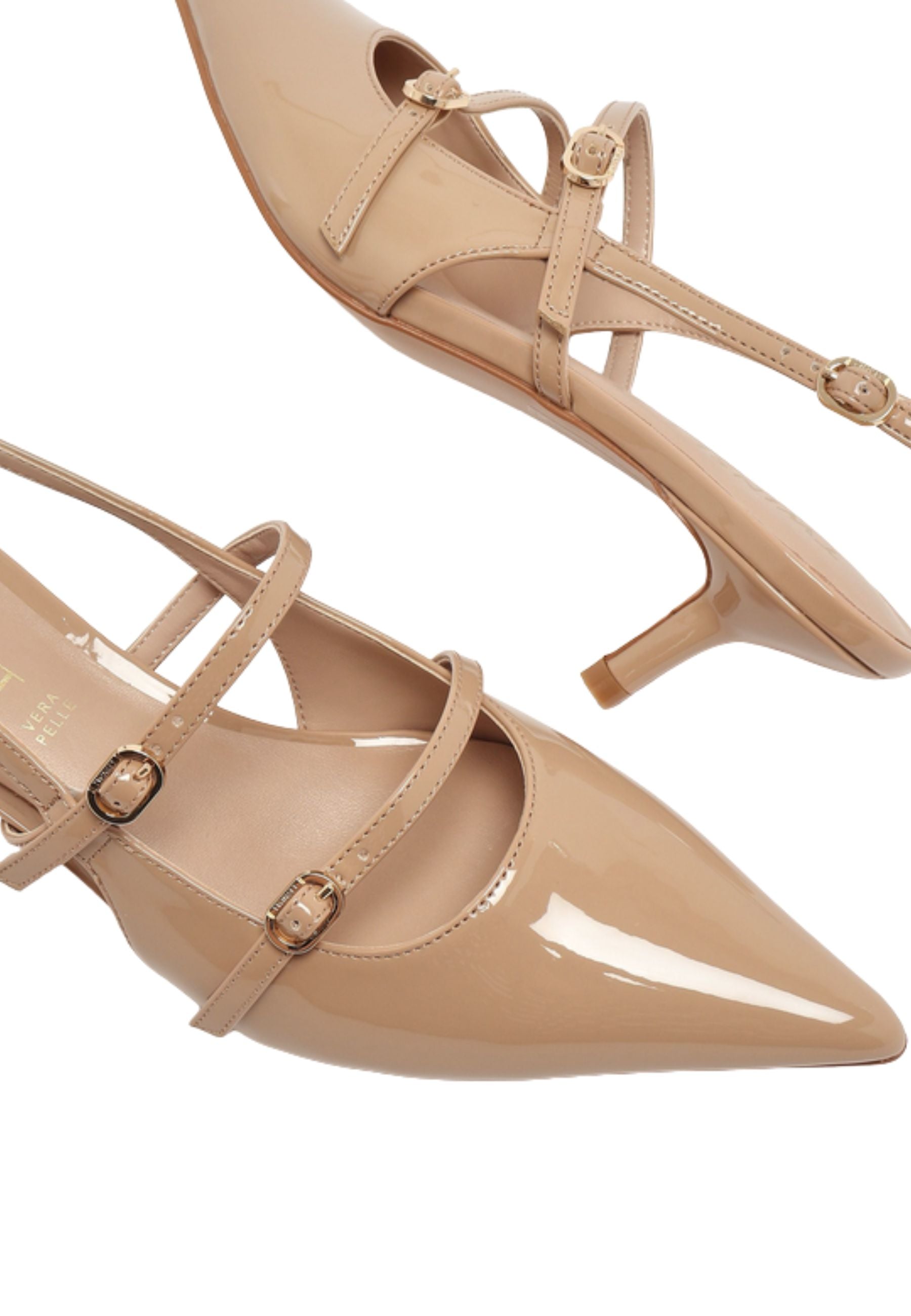 Décolleté sling back con cinturini 