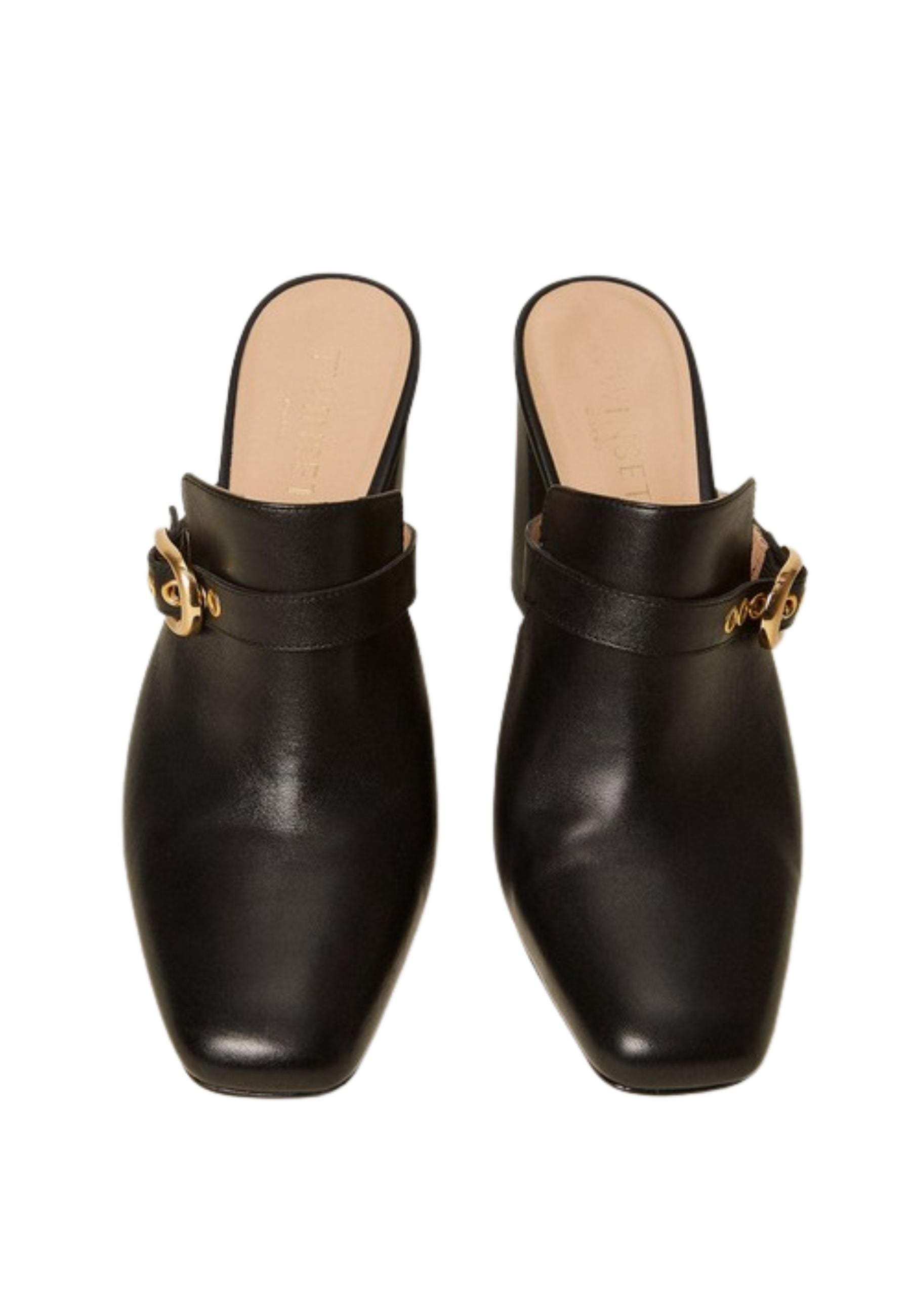 Scarpe mules in pelle con fibbia 