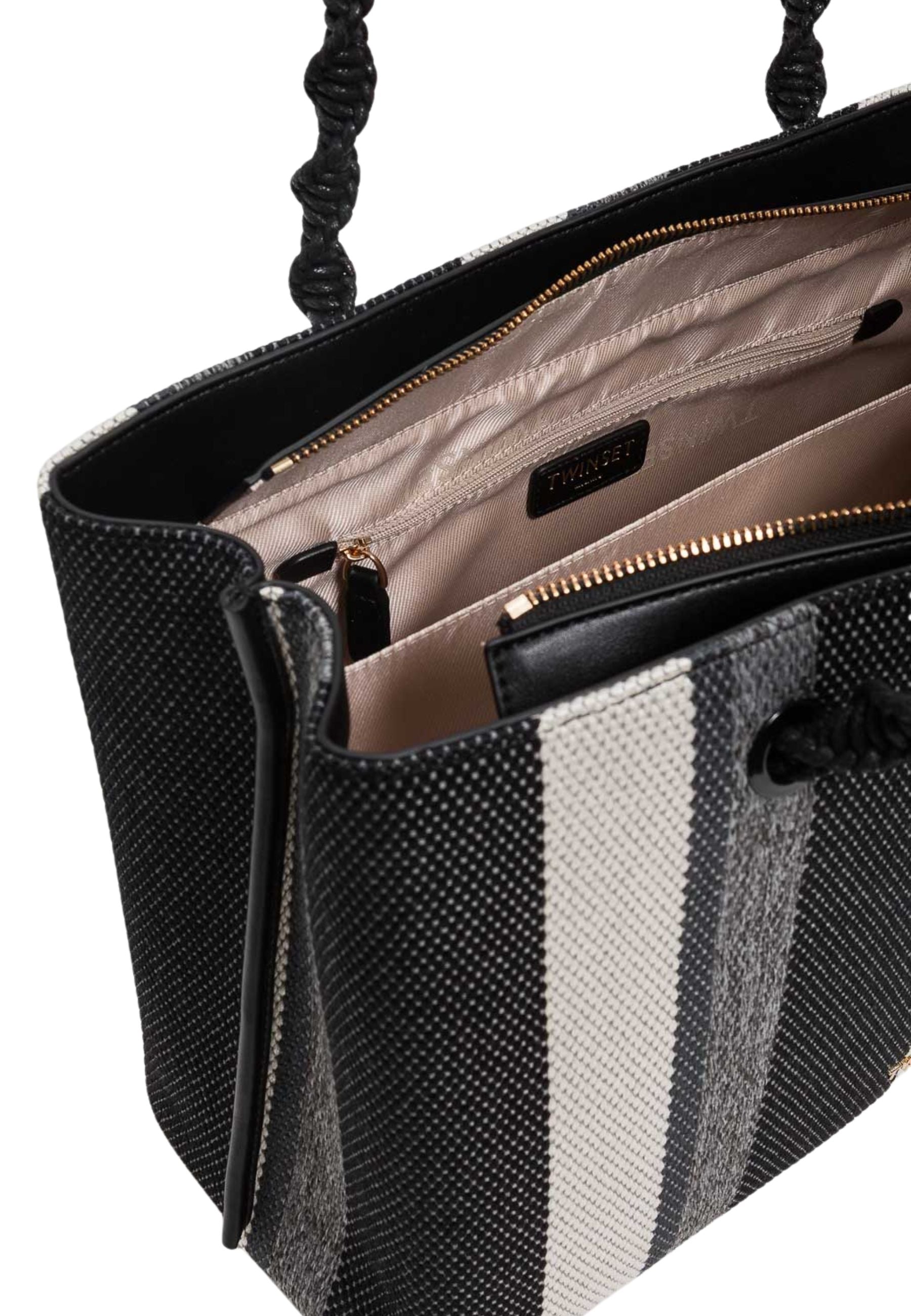 Borsa Tote a righe 