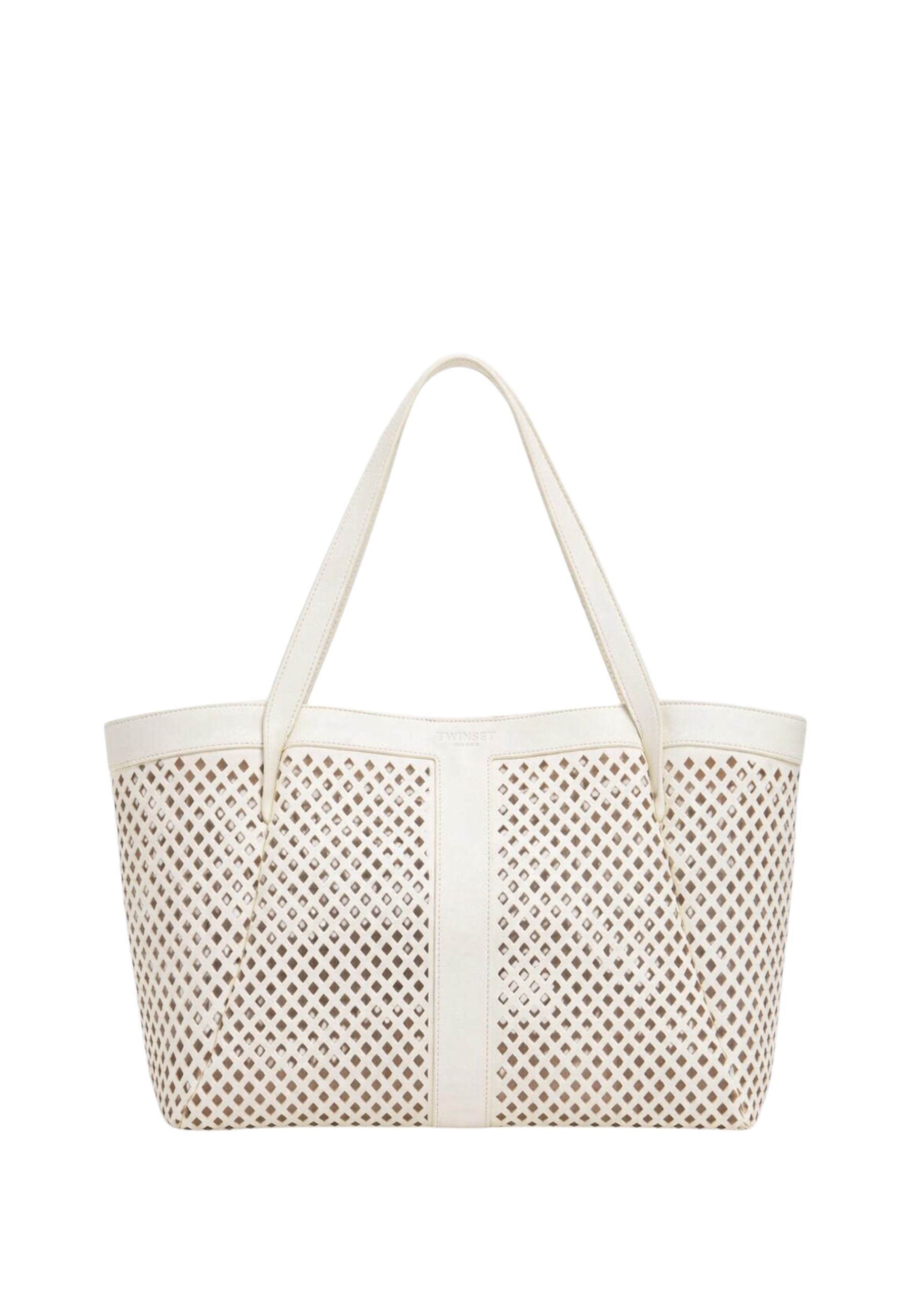 Borsa Shopper in Pelle Traforata 