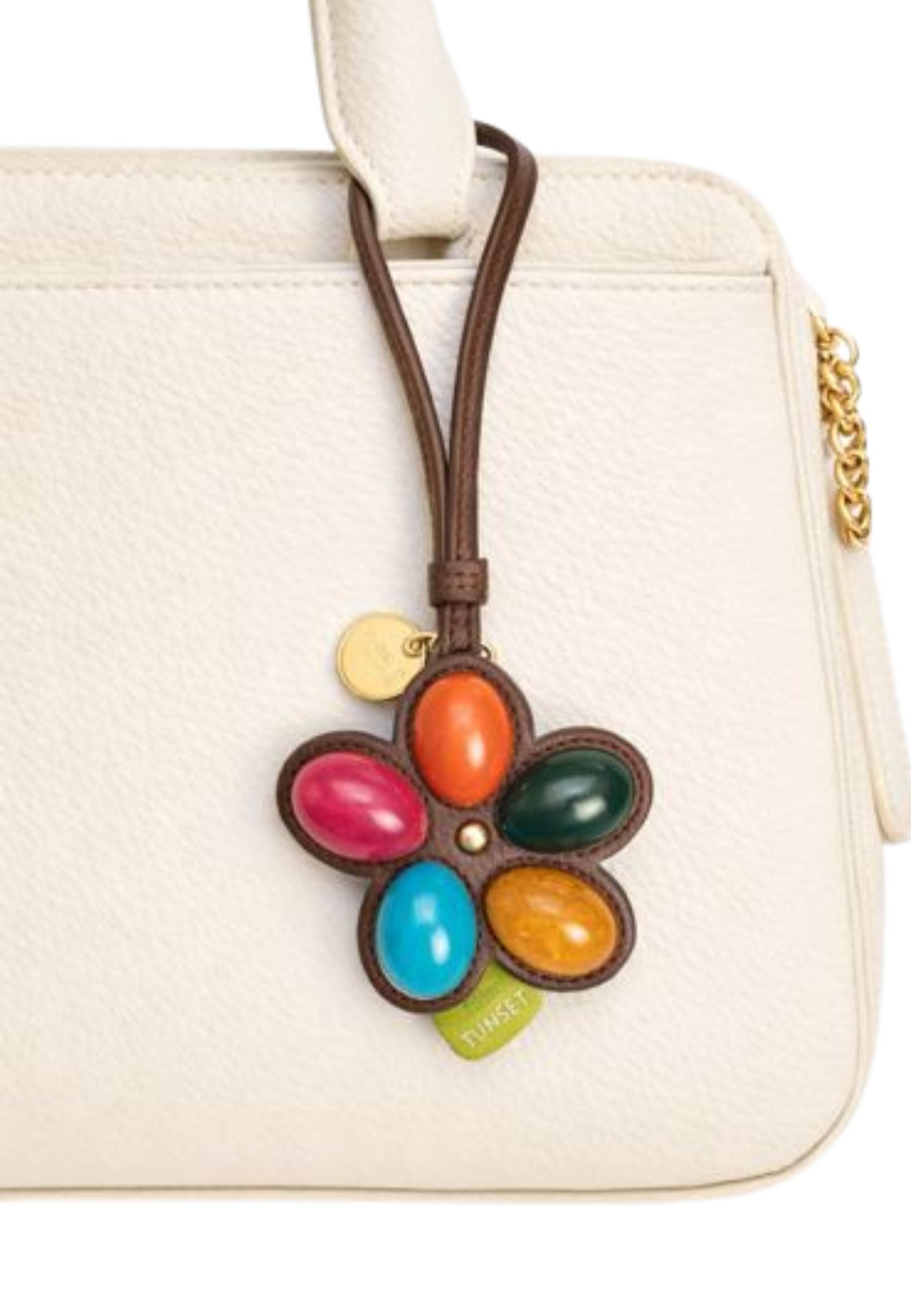 Charm da borsa / portachiavi floreale multicolor 