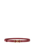 Python leather belt with Infinity buckle