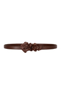 High-waisted belt with floral appliqués - Twinset
