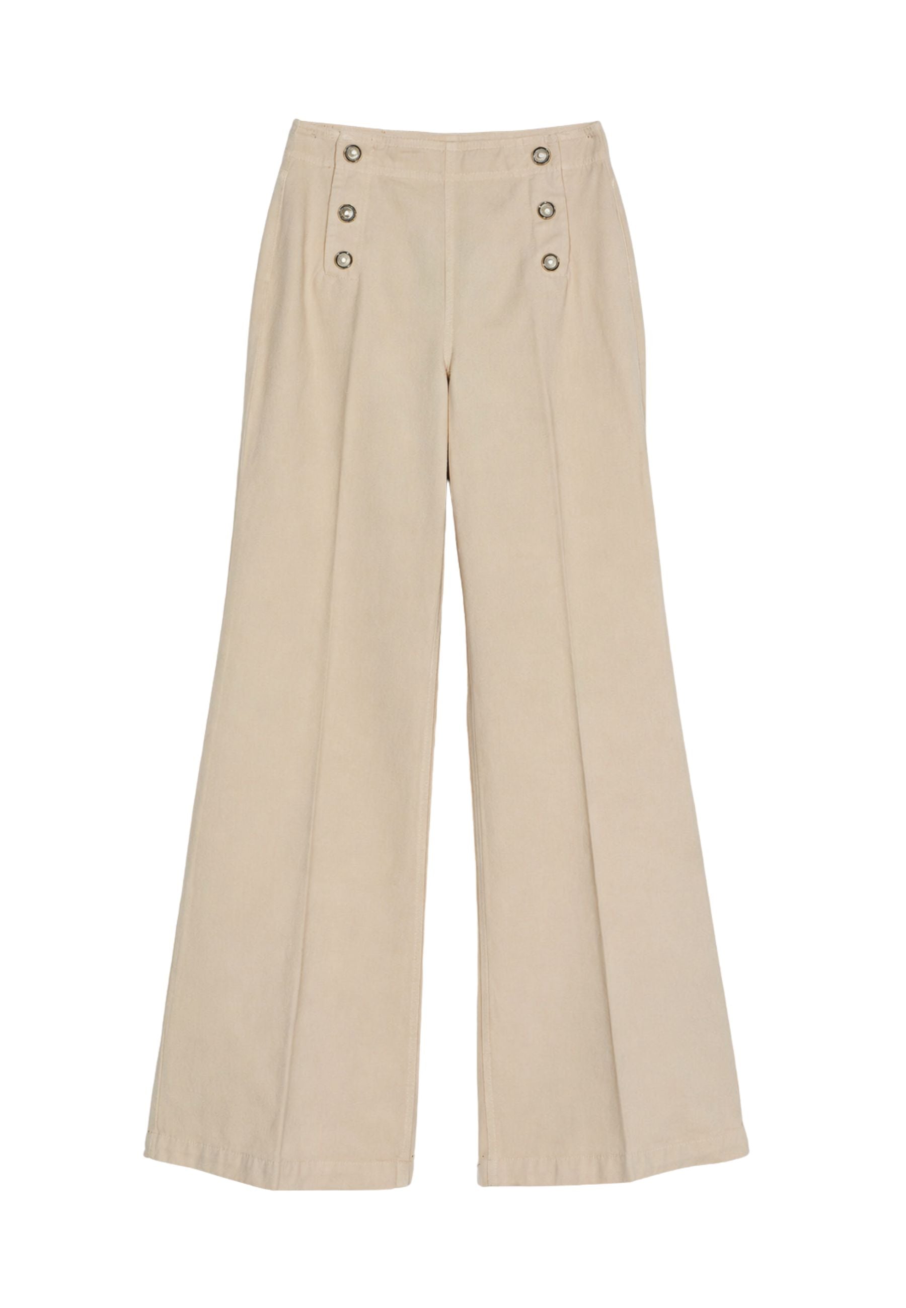 Pantalone wide leg in cotone 