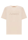 T-shirt Twinset in cotone con logo Amore