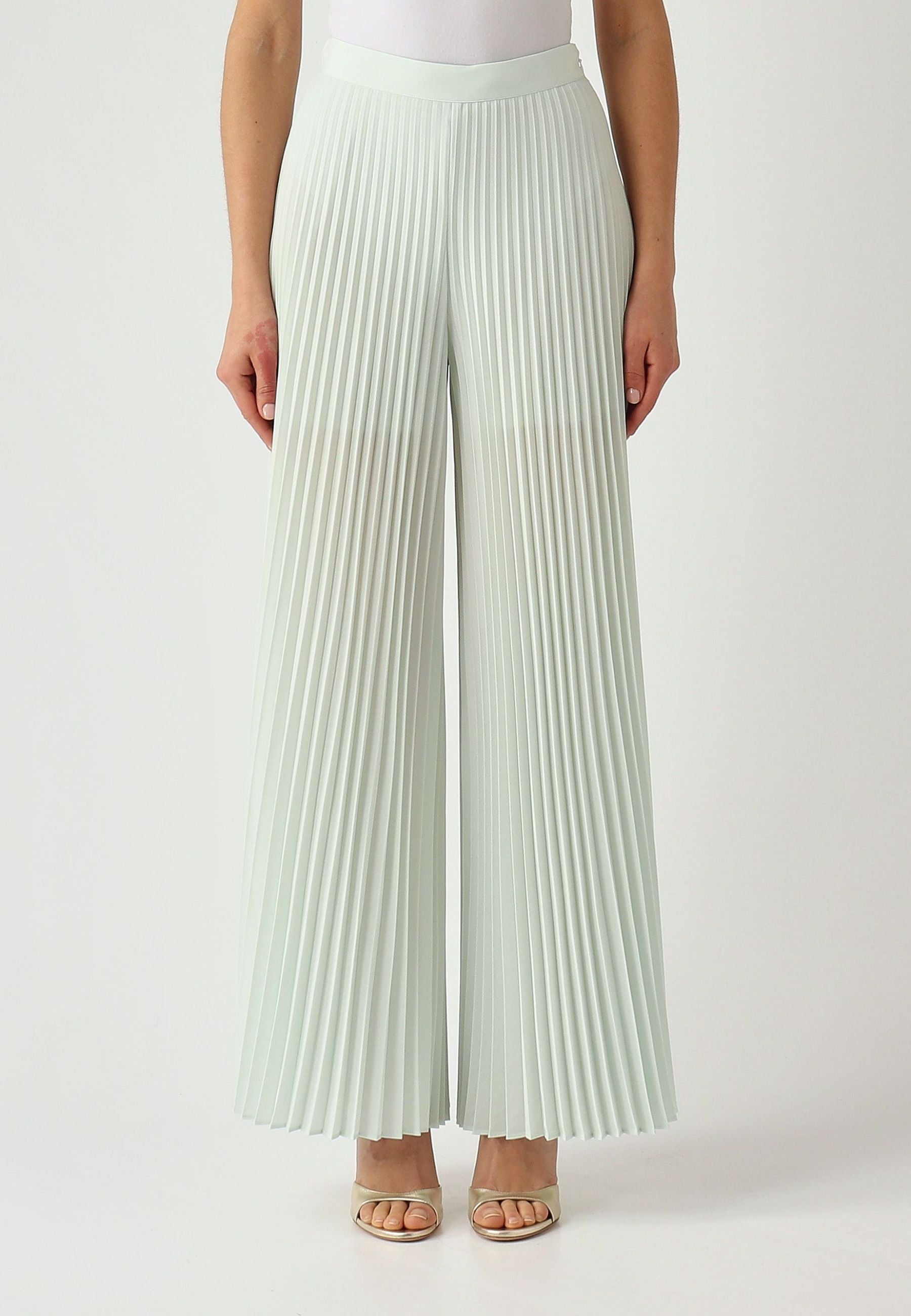 Pantalone plissé a gamba ampia 