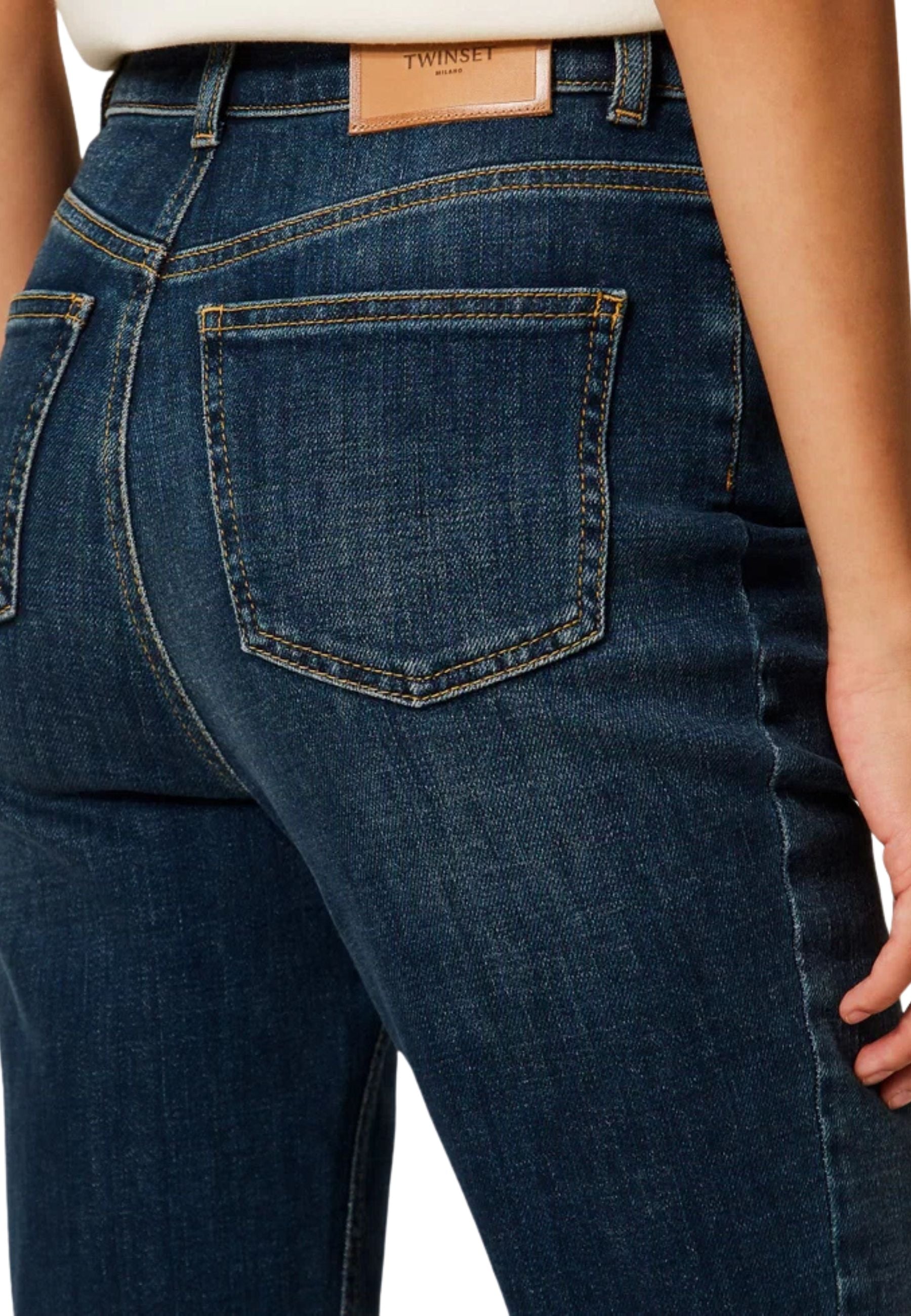 Jeans cropped cinque tasche 