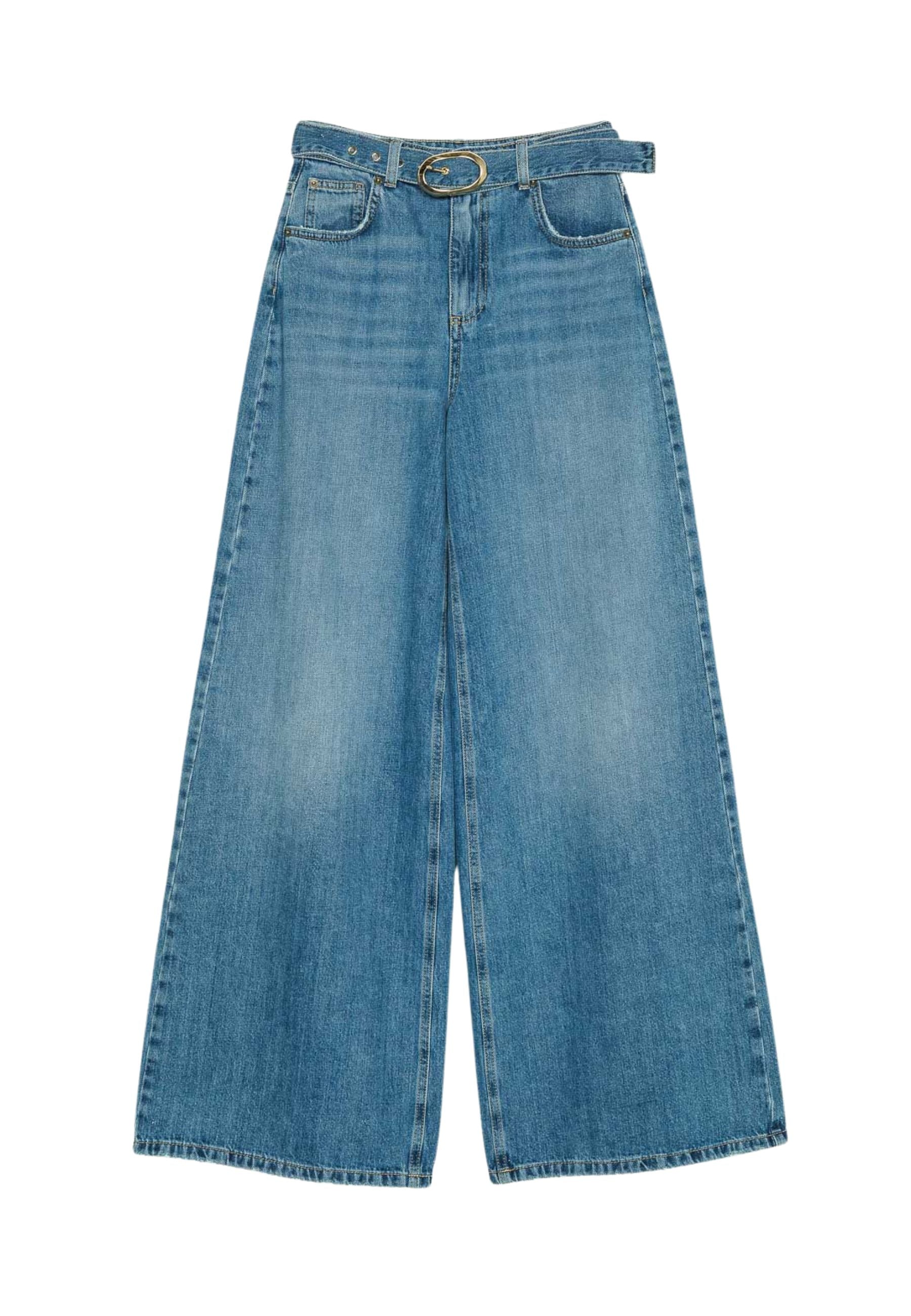 Jeans Twinset wide leg a vita alta 