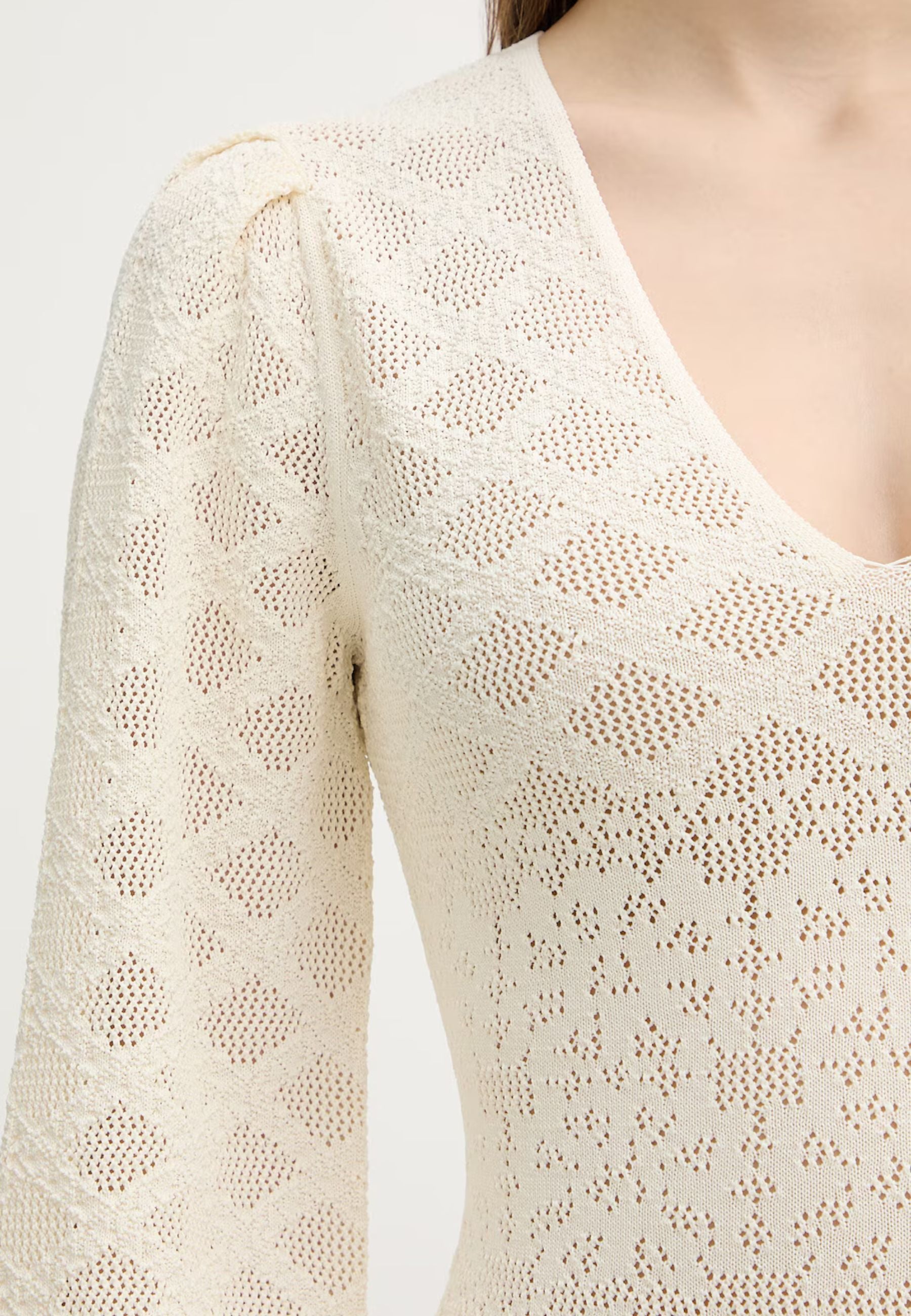 Body in maglia con disegno floreale 