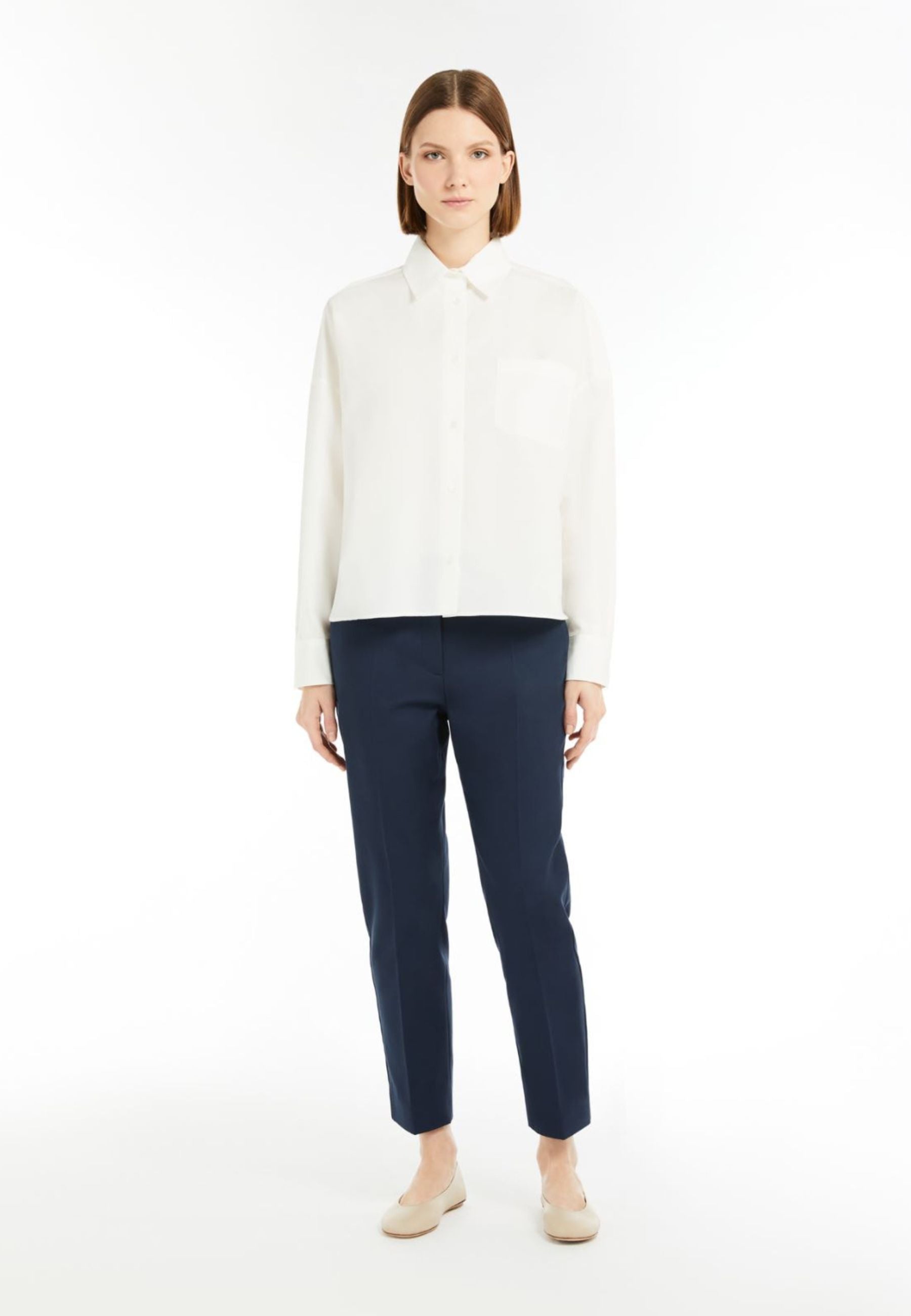Weekend Max Mara - Pantaloni dritti in cotone stretch 