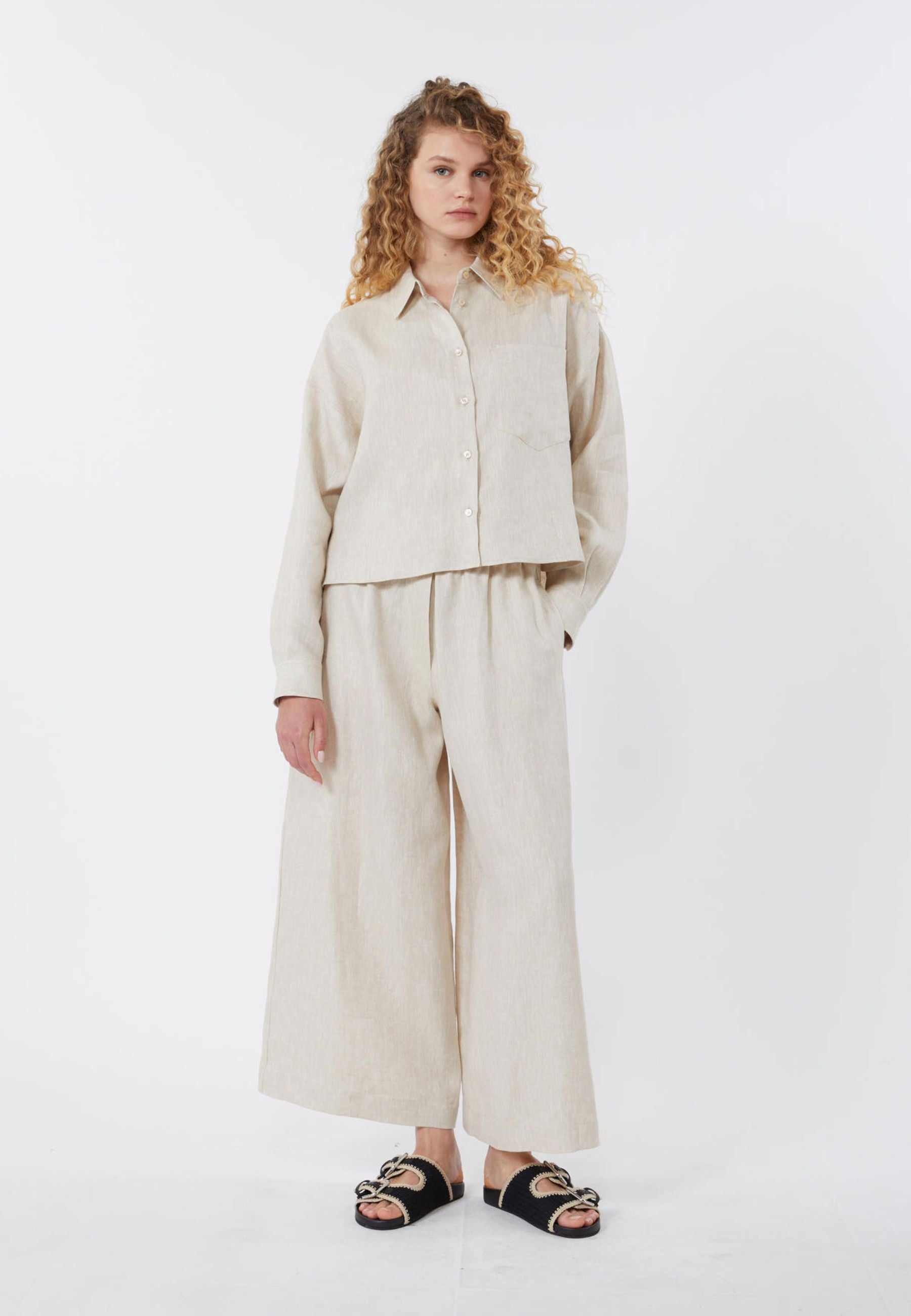 Max Mara - Giacca crop in lino 