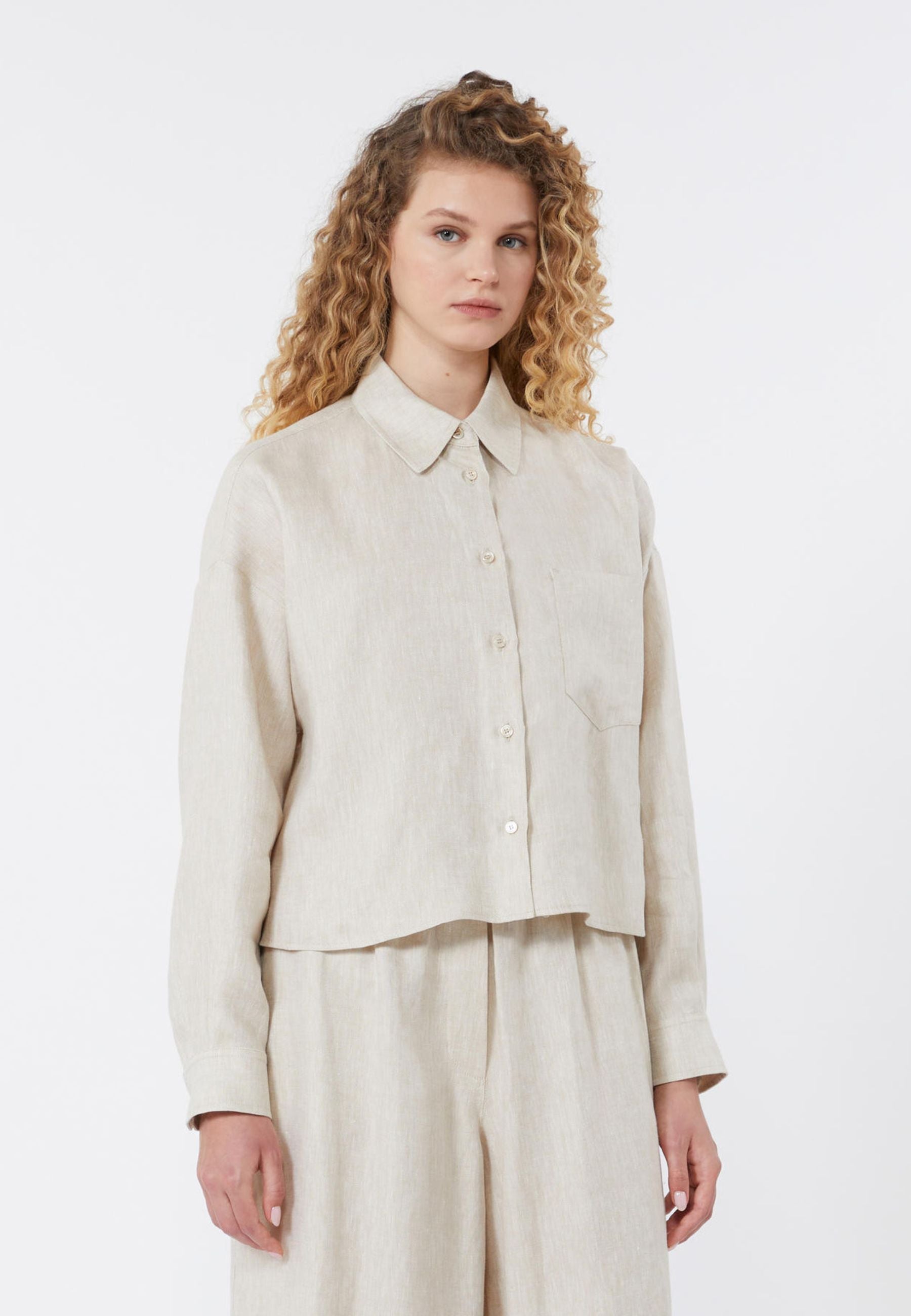 Max Mara - Giacca crop in lino 