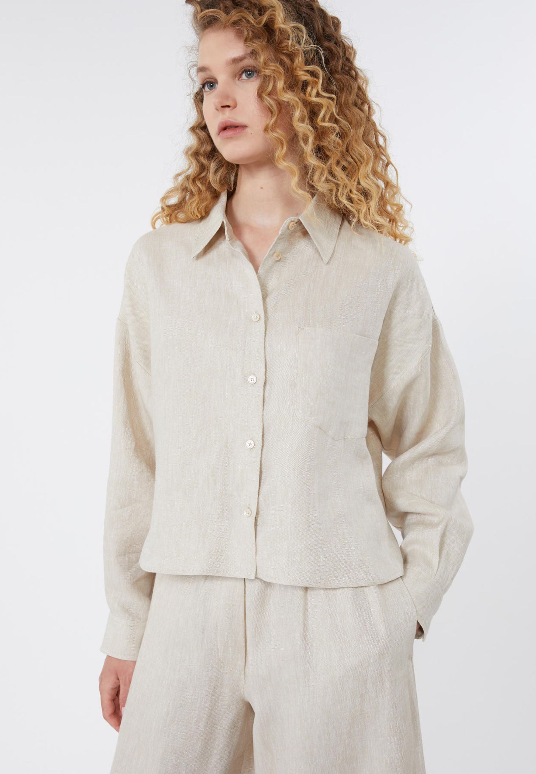 Max Mara - Giacca crop in lino 