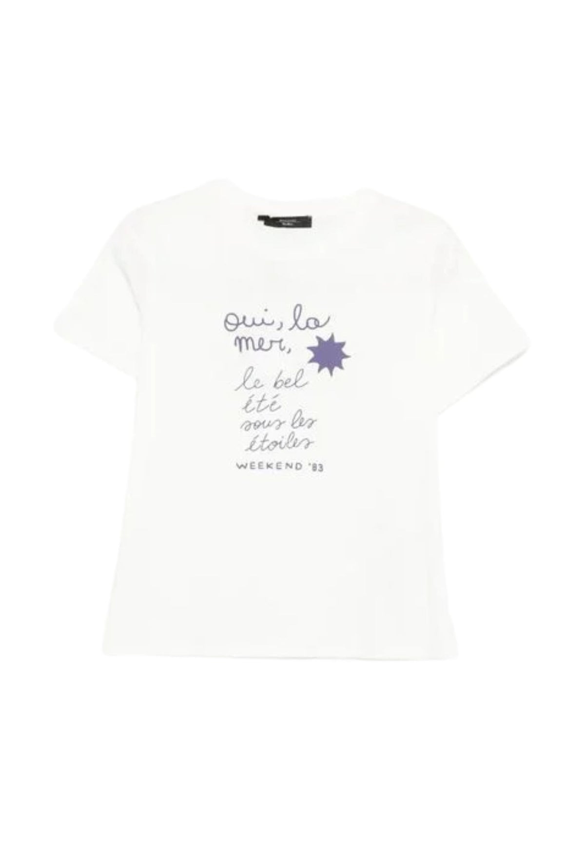 T-shirt in jersey di cotone con stampa lettering 