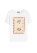 Cotton jersey T-shirt with front print