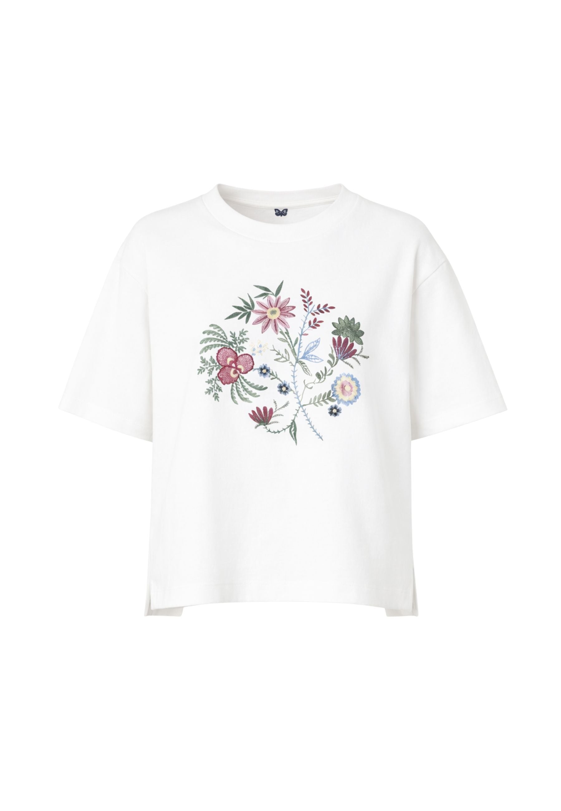 Weekend Max Mara - T-shirt in jersey interlock di puro cotone con ricamo 