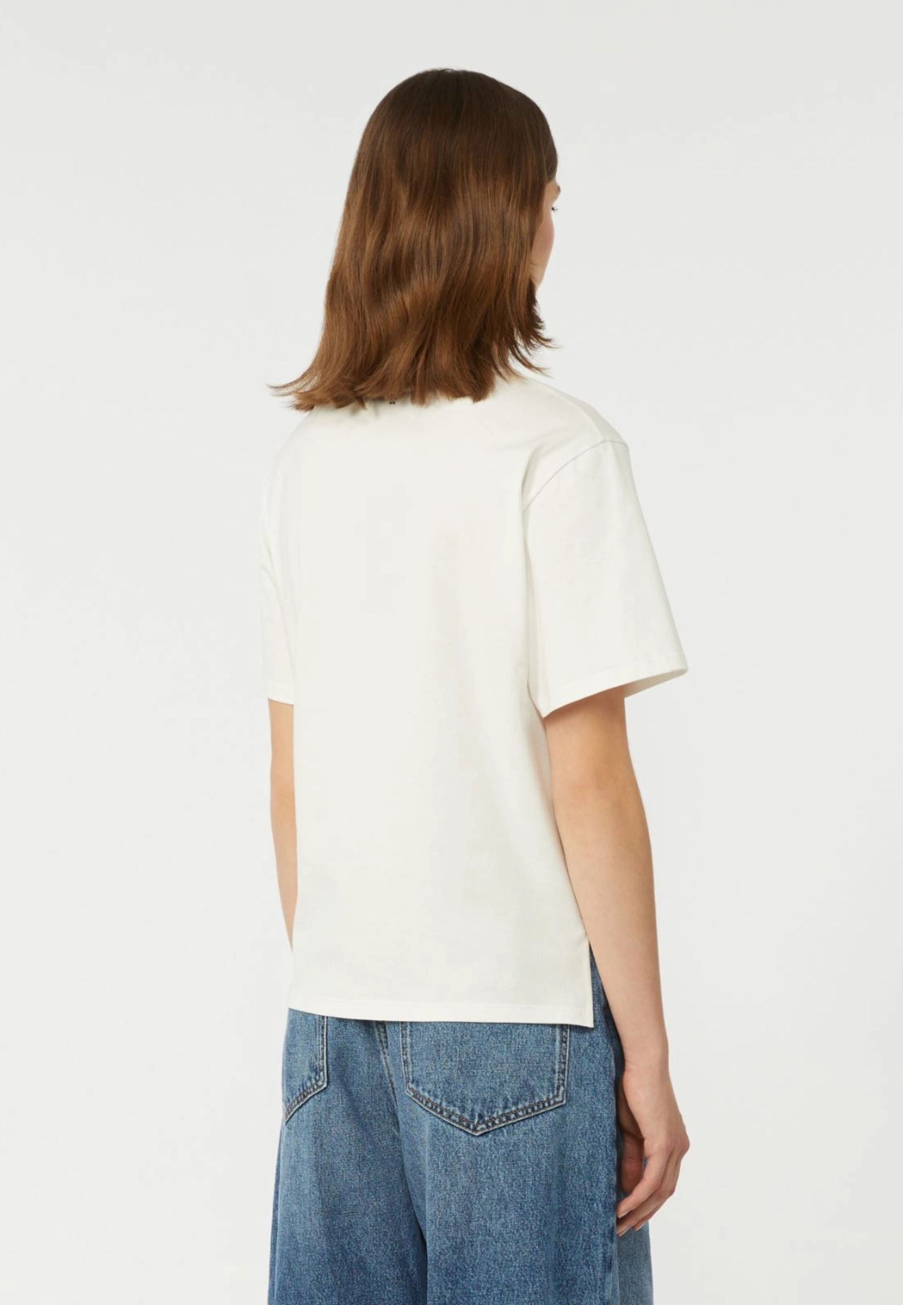 T-shirt in Cotone con Stampa e Ricami 