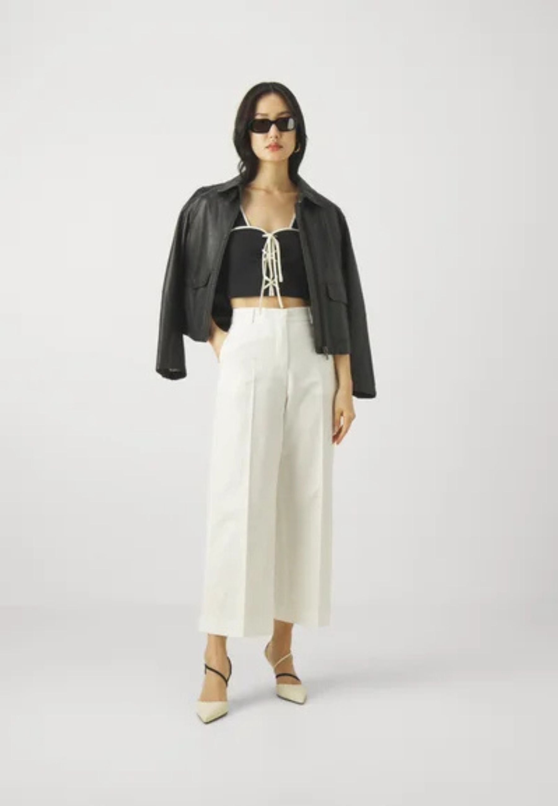 Pantalone Zircone in cotone e lino 