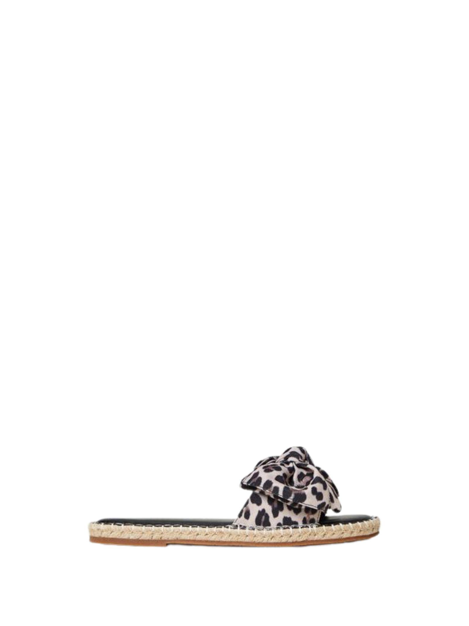 Sandali slide con fiocco 