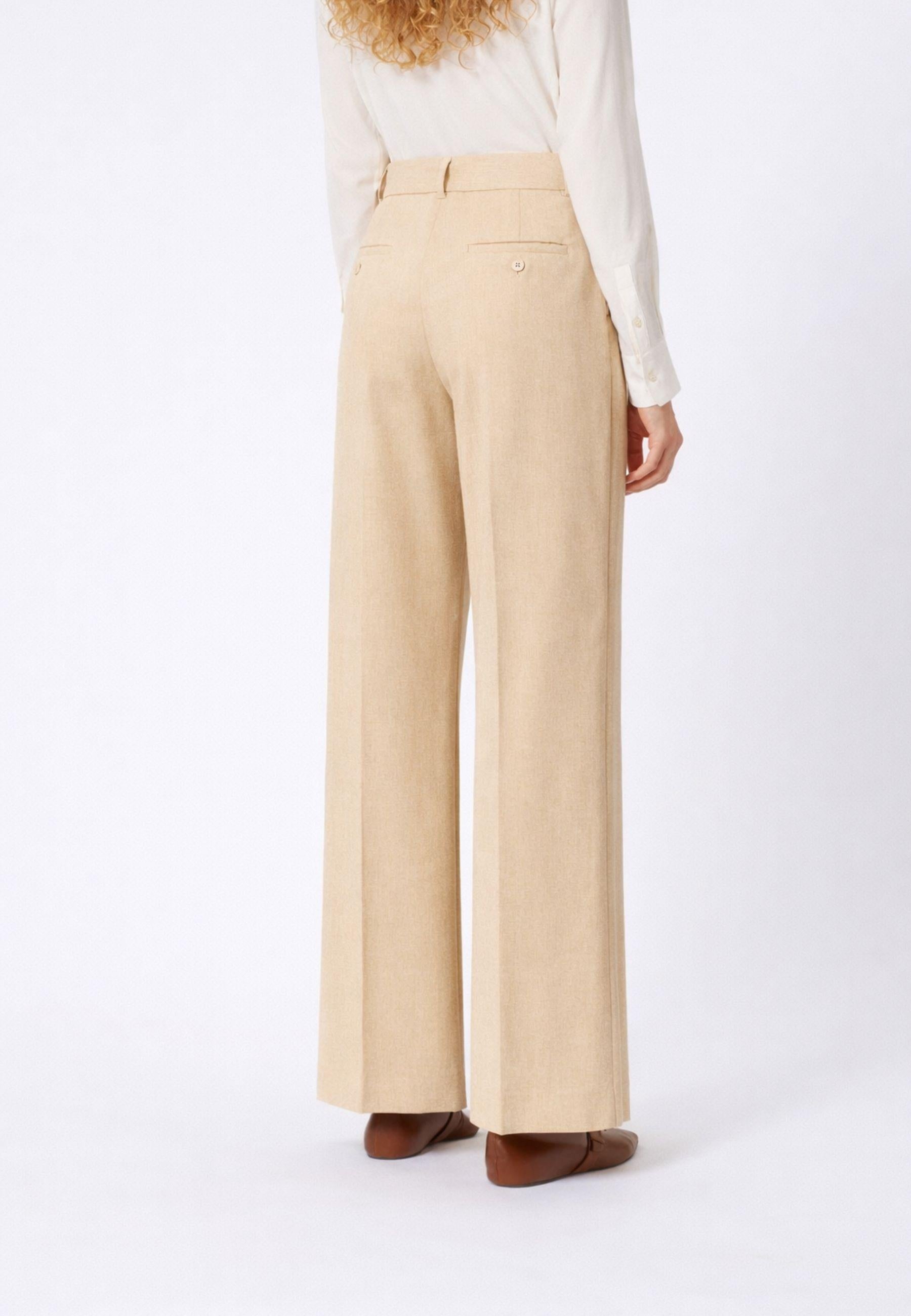 Weekend Max Mara - Pantalone palazzo in pura lana stretch 