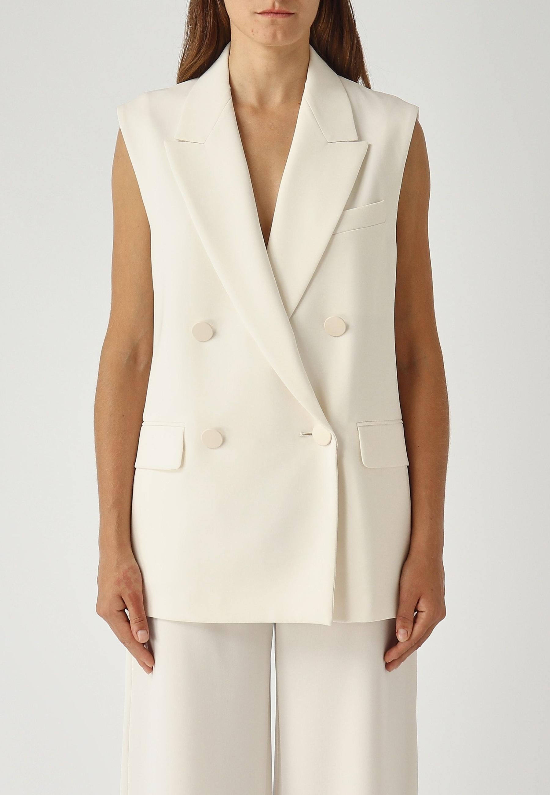 Max Mara Studio Gilet Pomez in tessuto cady 