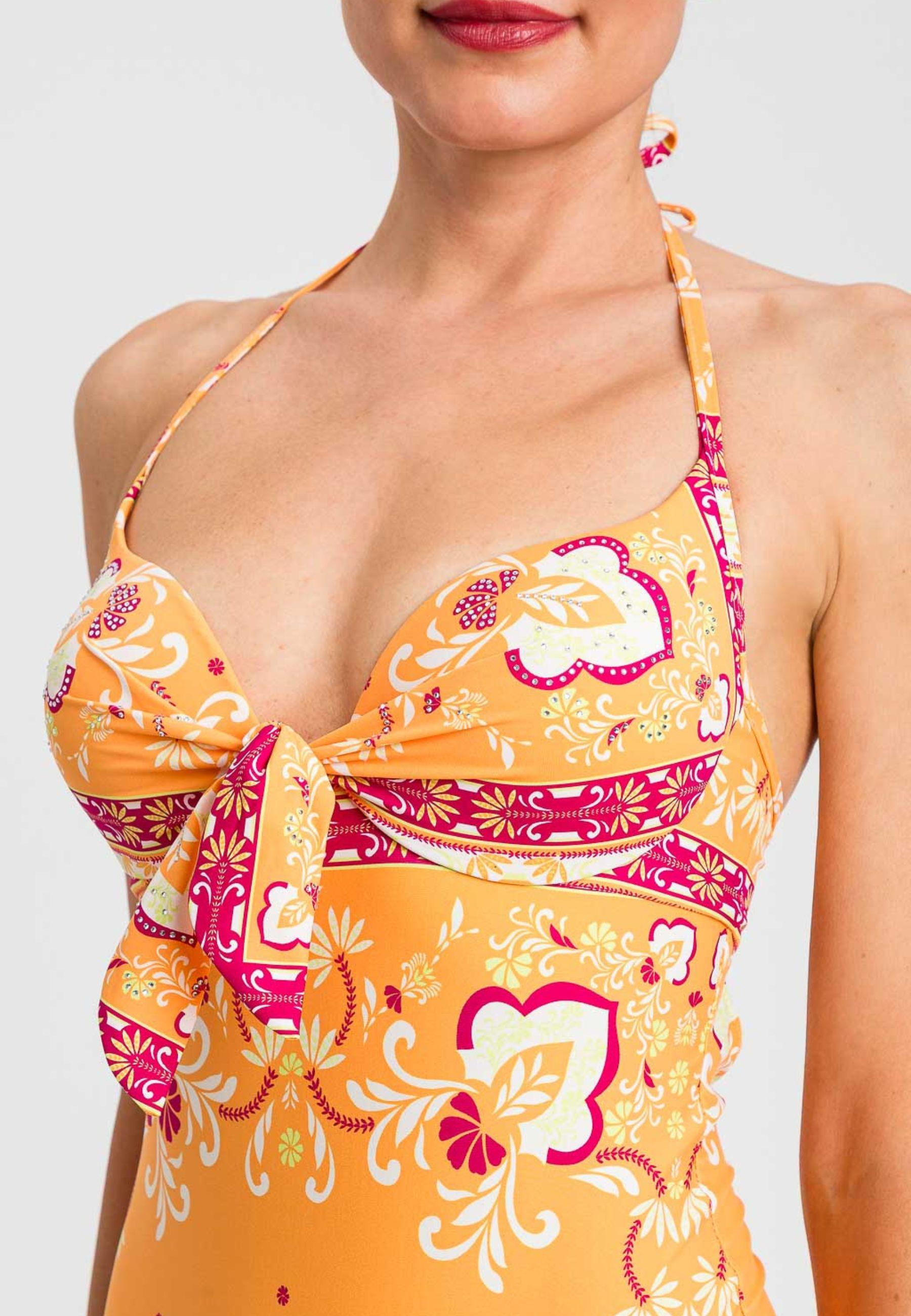 Costume Intero Twinset Fantasia Arancio Multicolor 