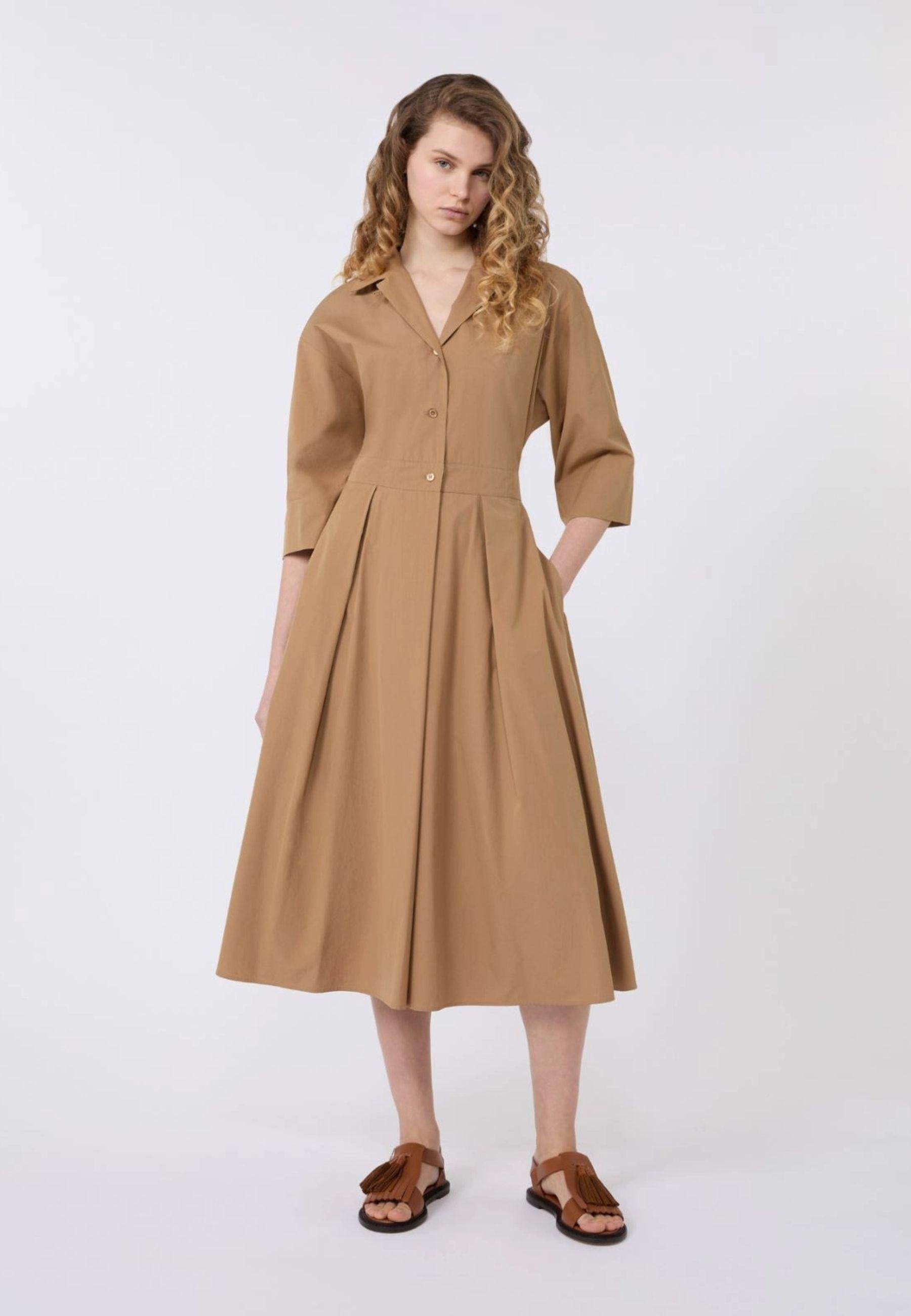 Weekend Max Mara - Abito chemisier midi in popeline di cotone 