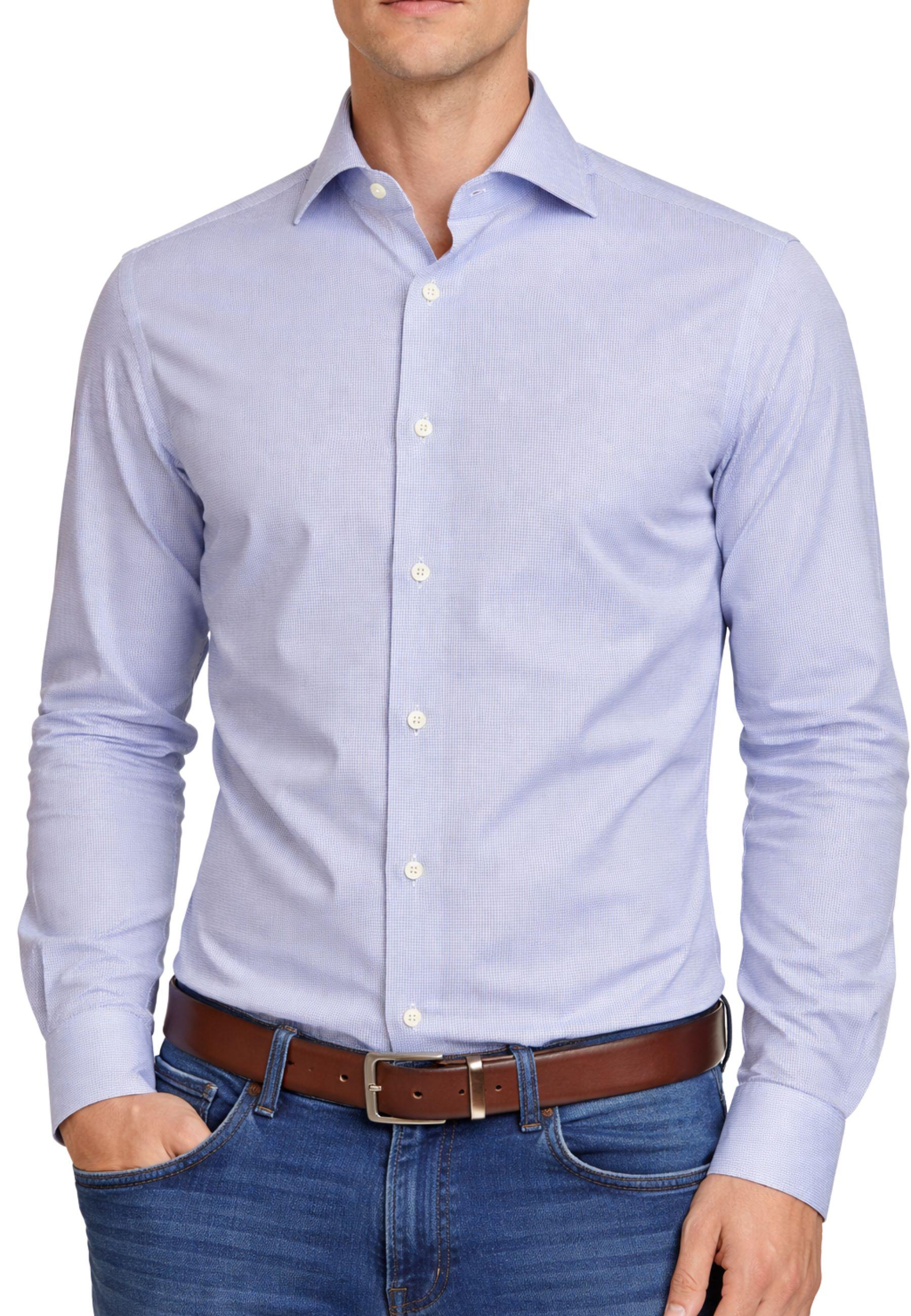 Camicia uomo Alessandro Gherardi in puro cotone micro fantasia 
