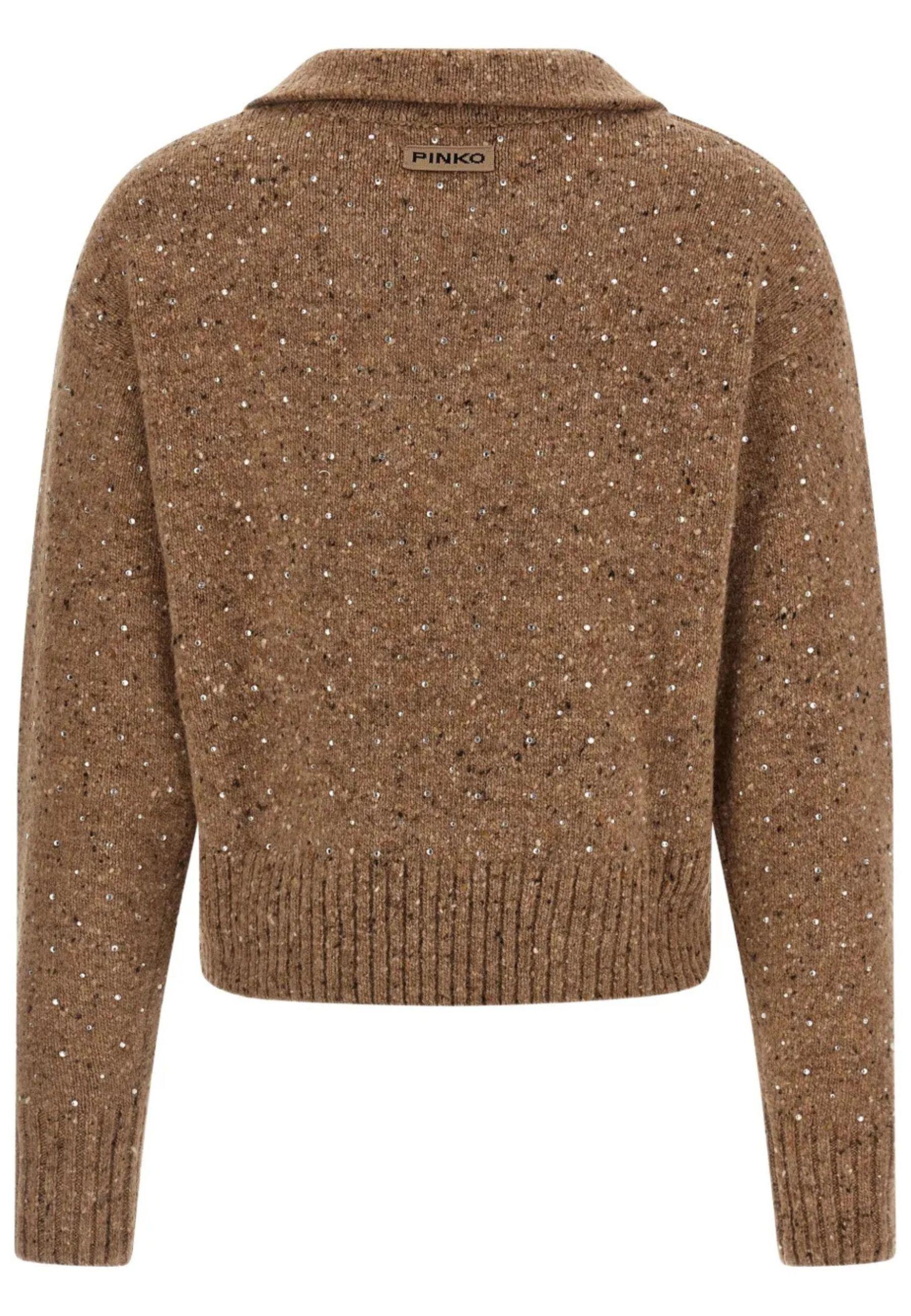 Maglia Pinko in misto lana con ricamo in vetro 