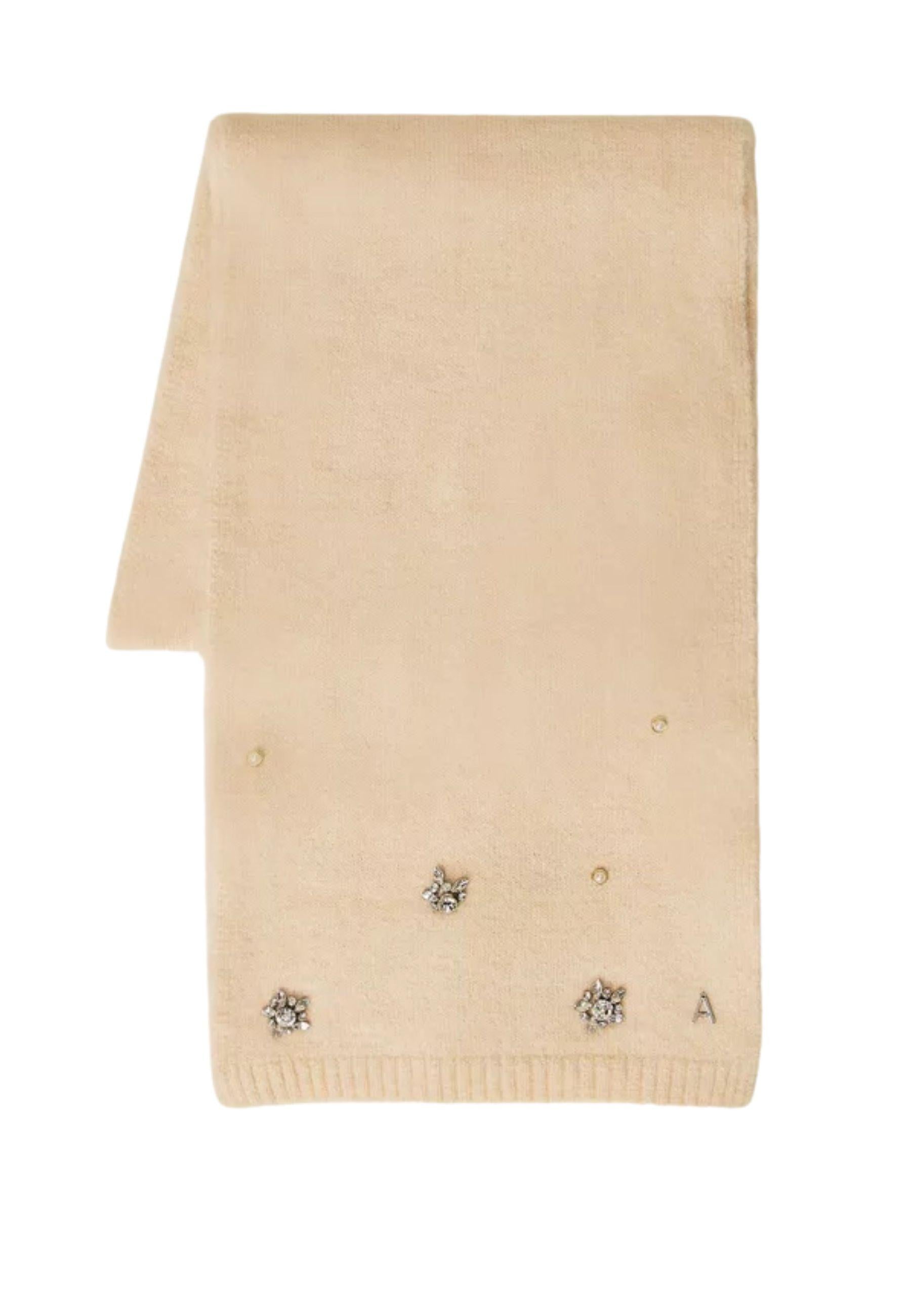 Sciarpa Actitude in Misto Alpaca con Strass e Perle 
