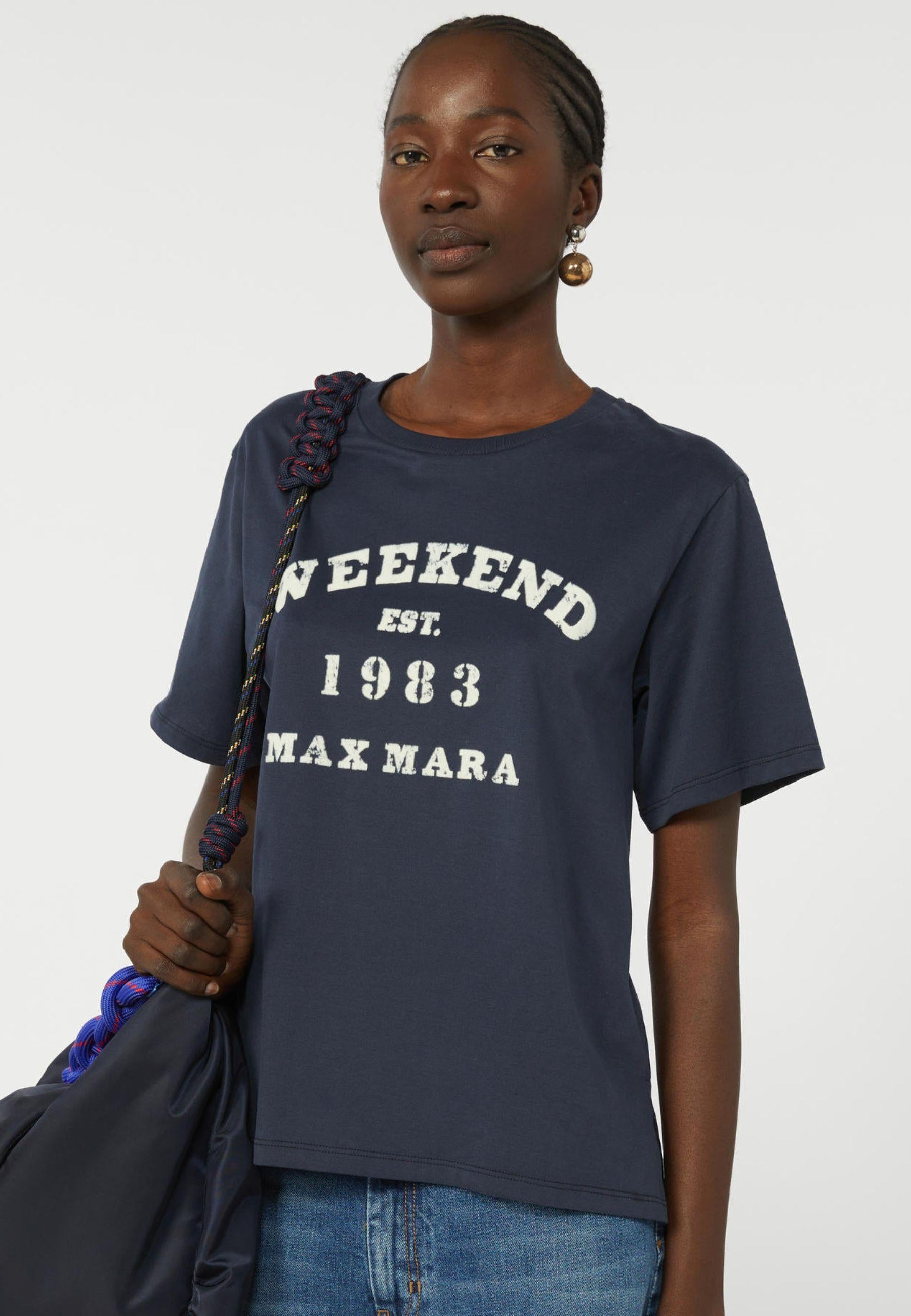Weekend Max Mara - T-shirt in jersey di cotone con stampa grafica 