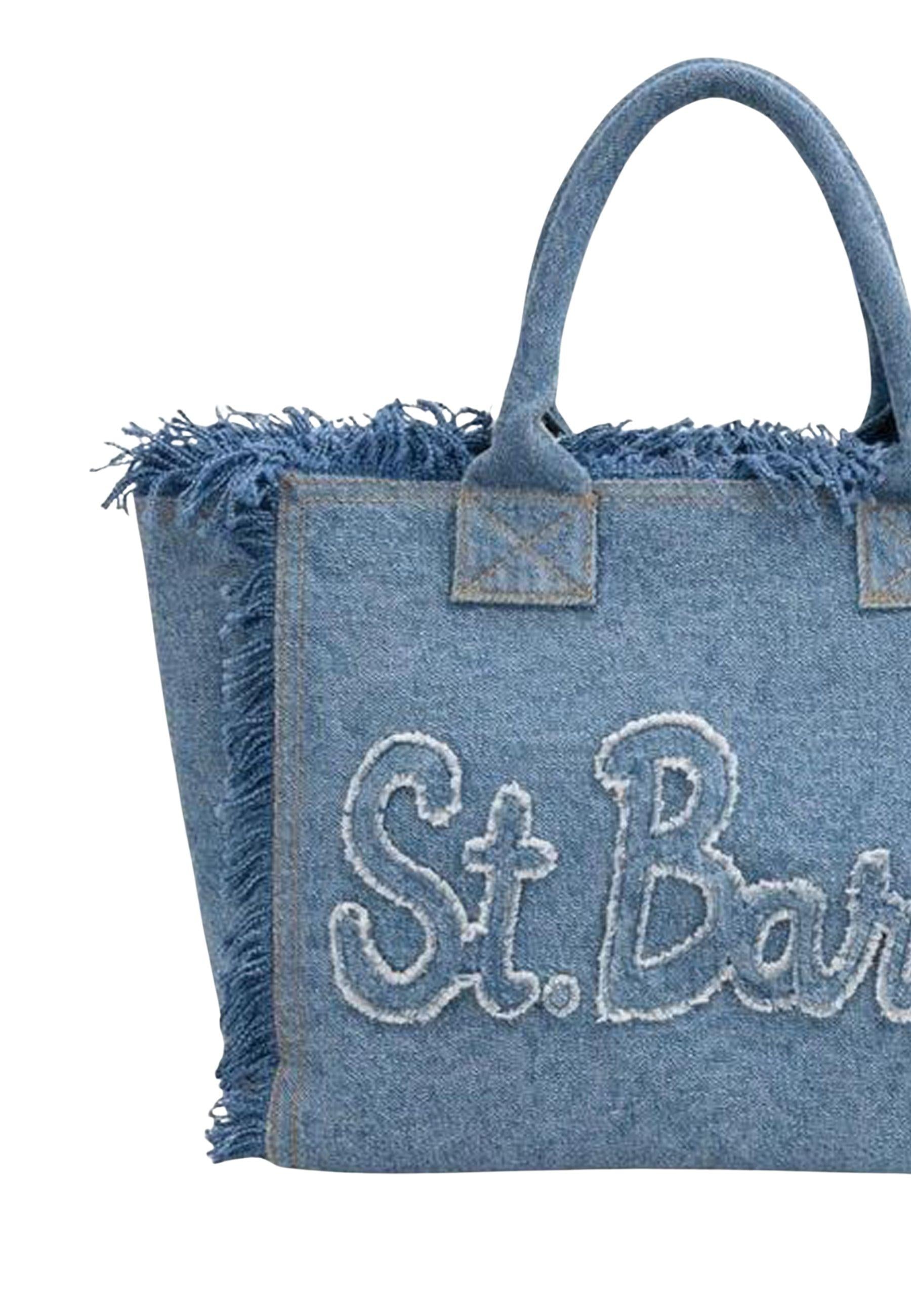 Borsa Vanity Patch Denim in tela di cotone 
